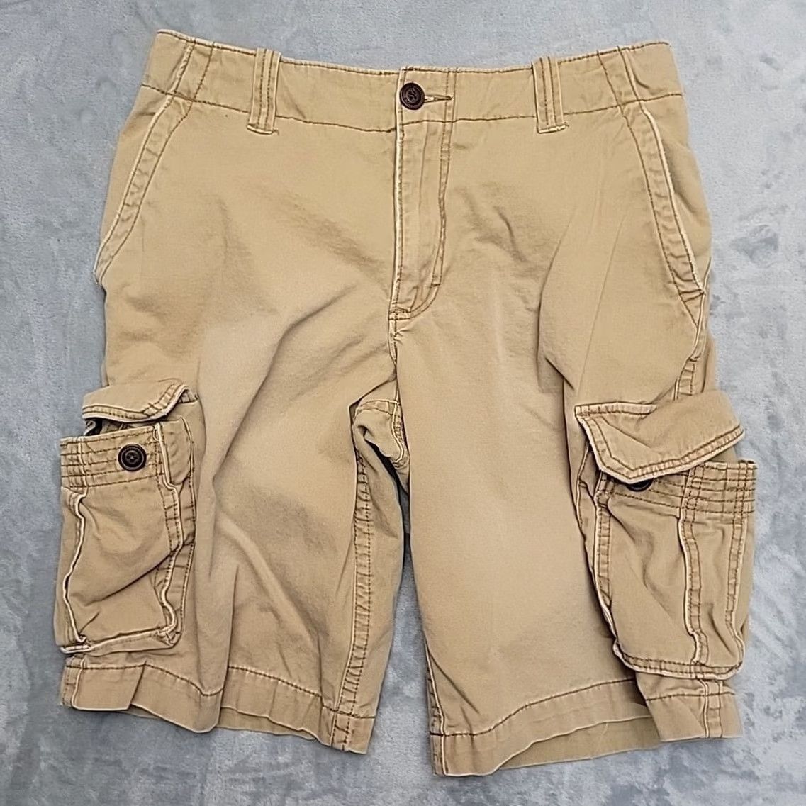 Aeropostale VINTAGE Aeropostale Shorts Mens 31 Tan Cargo Flat Front Outdoor Drawstring Casual Size US 31 - 2 Thumbnail