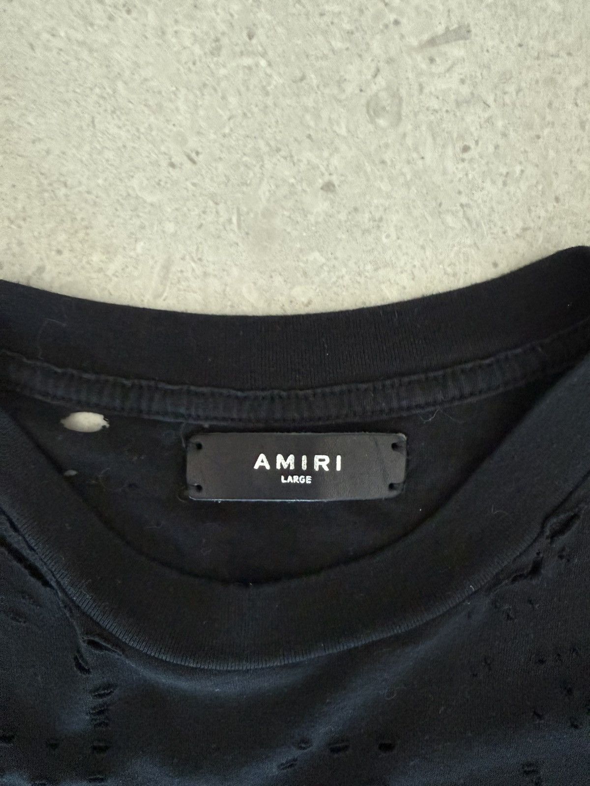 Amiri Amiri Distressed Printed Cotton-Jersey "Chaos" T-shirt Size US L / EU 52-54 / 3 - 2 Thumbnail