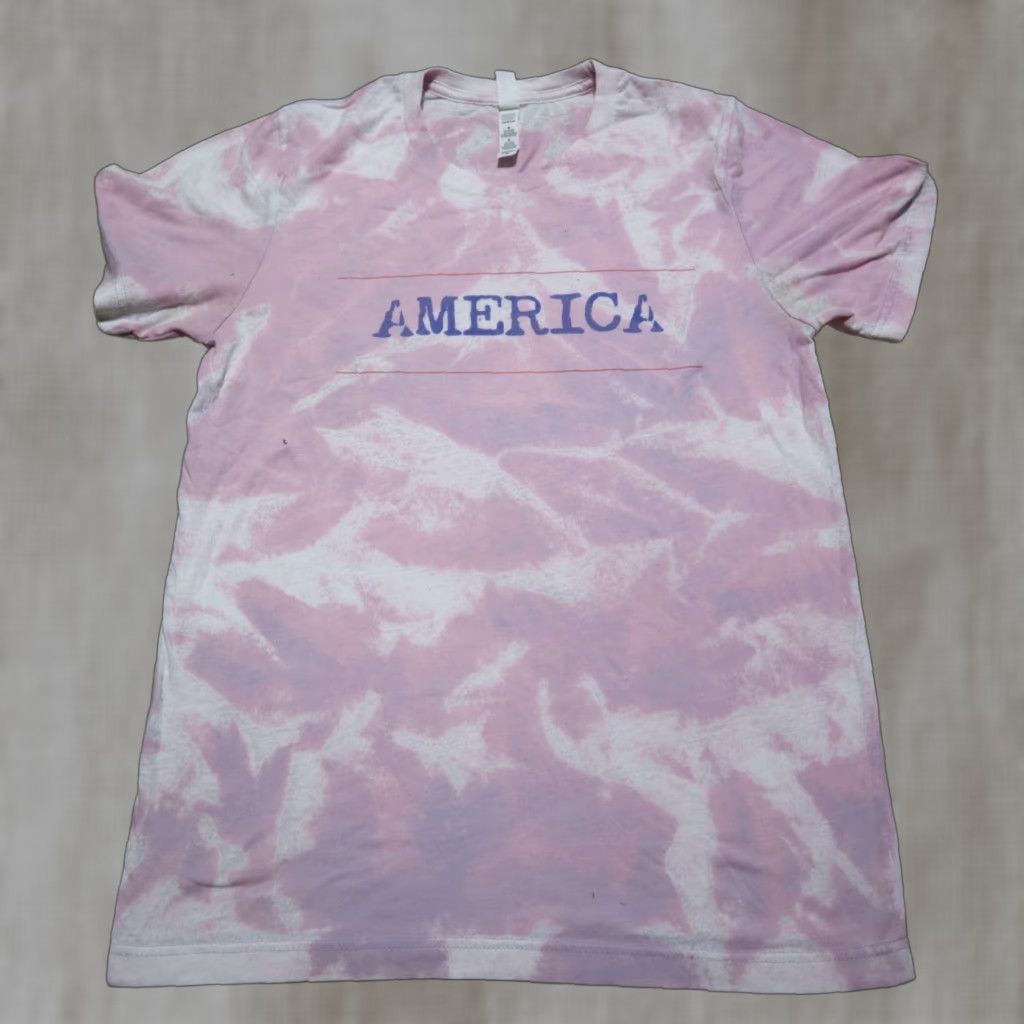 Vintage VINTAGE America Pink White Tie-Dye Short Sleeve Tee T-Shirt Adult Women's Size M Medium Size S / US 4 / IT 40 - 1 Thumbnail