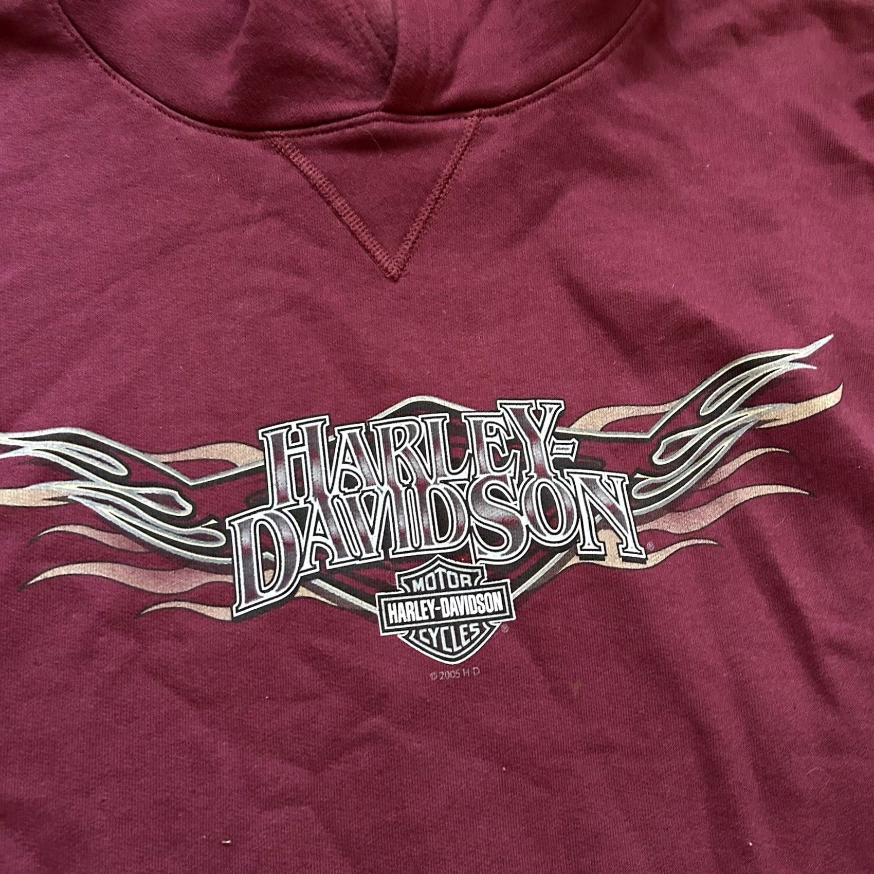 Harley Davidson VINTAGE Harley-Davidson Biker Hoodie Size L Red Men Pullover 2000s Chattanooga Motorcycles Size US L / EU 52-54 / 3 - 3 Thumbnail