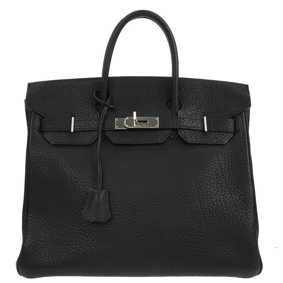 Hermes Hermes HAC Birkin Black Fjord with Palladium Hardware Size ONE SIZE - 1 Thumbnail