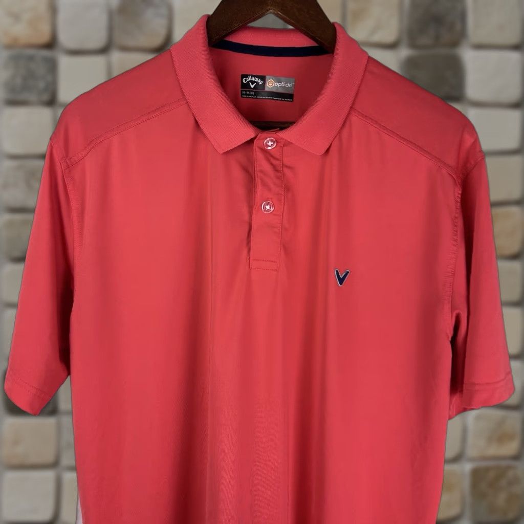 Callaway Callaway Polo Shirt Men’s Medium Short Sleeve Pink Opti-Dri Golf Logo Athletic Shirt Size US M / EU 48-50 / 2 - 1 Thumbnail