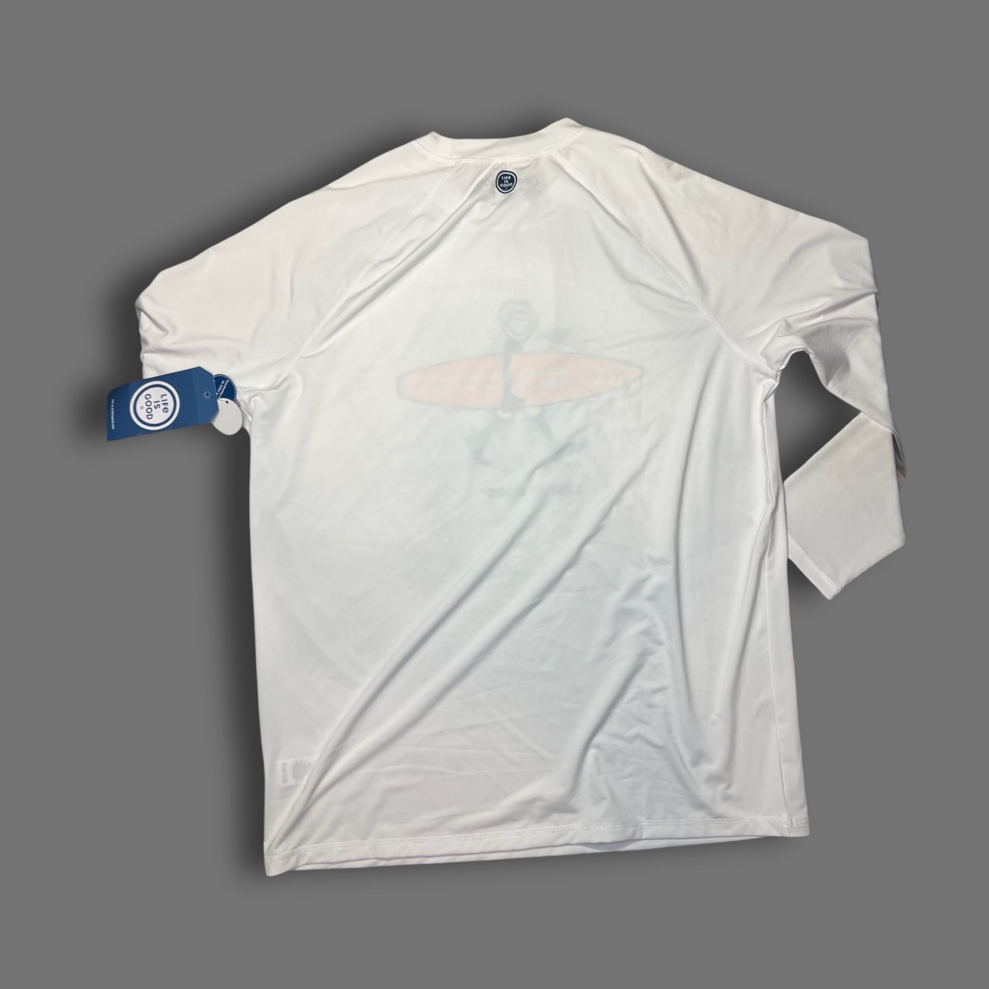 Other Life Is Good Mens Long Sleeve Surf Shirt UPF 50+ Medium Whit Size US M / EU 48-50 / 2 - 3 Thumbnail