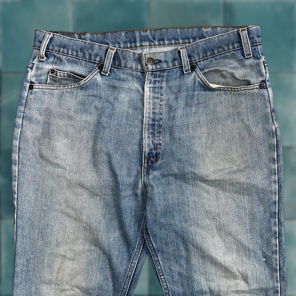Levi's VINTAGE Levi's 517 Jeans Boy—Levi's 517 Bootcut Denim Blue 38x32 USA 80s Talon Act Orange Tab Mens Regular Cotton Size US 38 / EU 54 - 1 Thumbnail