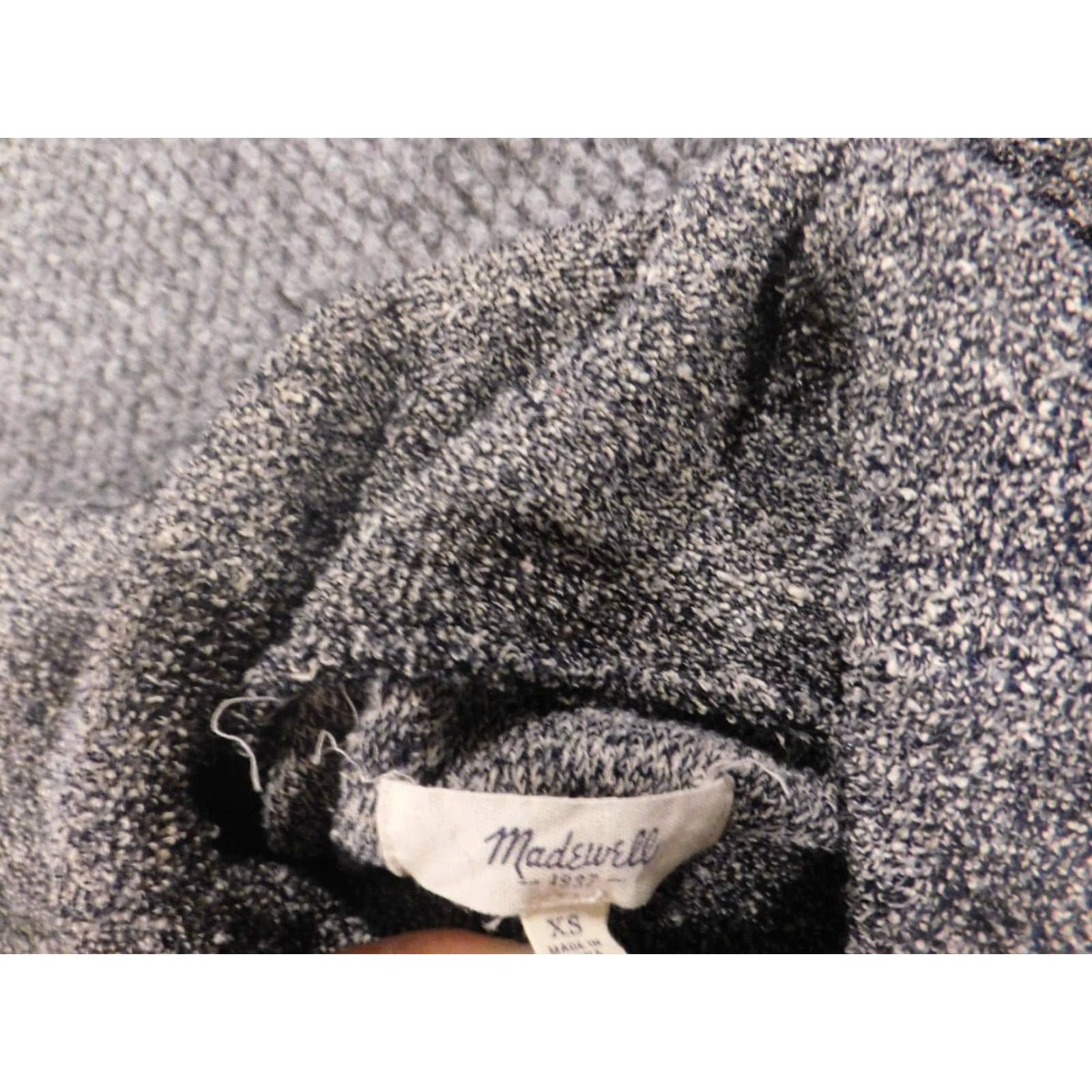 Madewell Madewell Sweater Womens XS Gray Turtleneck Pullover Regular Long Sleeve Lightweight Cotton Silk Embroidered Knit Classic Pullover Size XS / US 0-2 / IT 36-38 - 6 Thumbnail