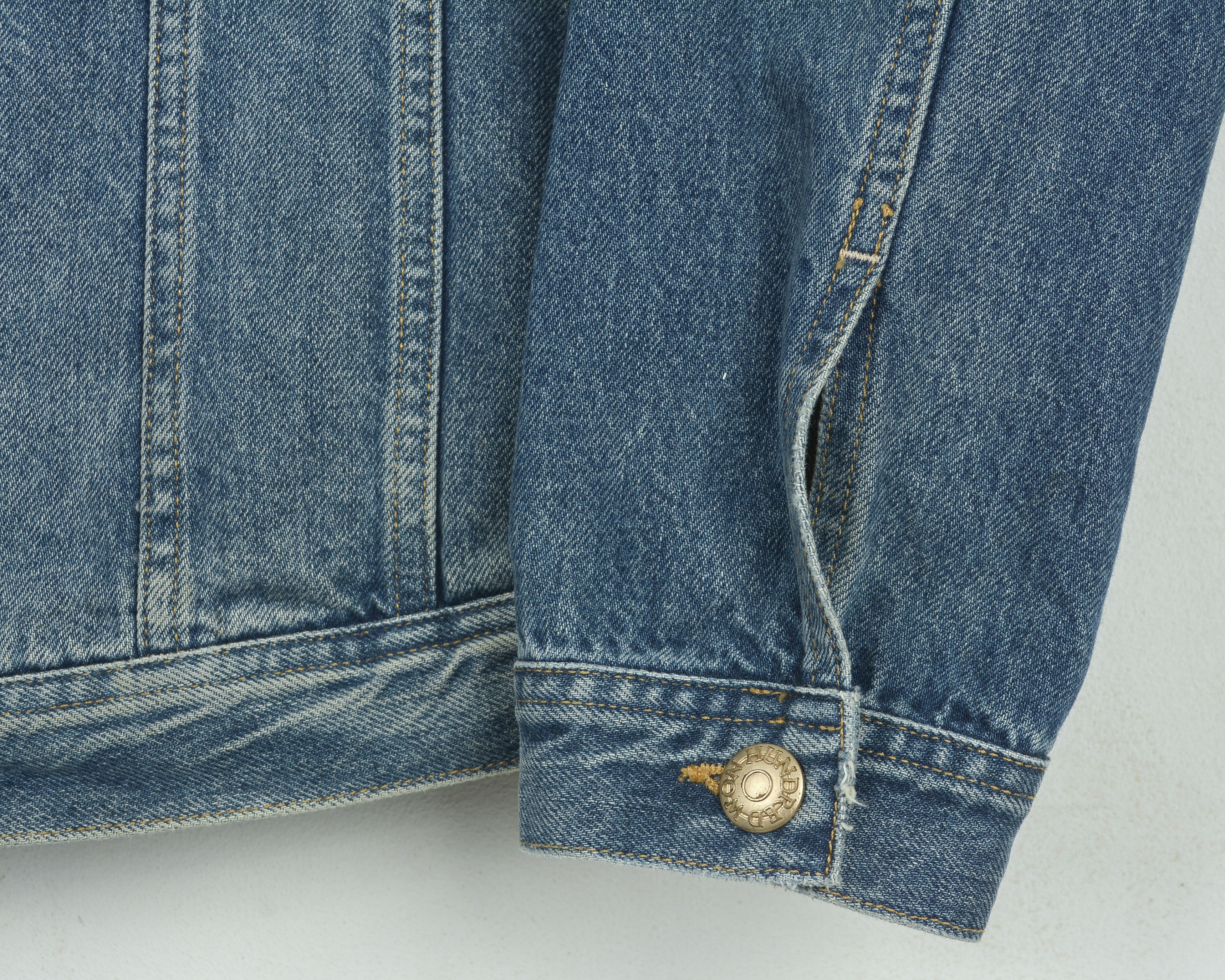 Won Hundred Fourteen Bay XL Denim Jacket Coat Stonewash Button Up Top Size US XL / EU 56 / 4 - 4 Thumbnail