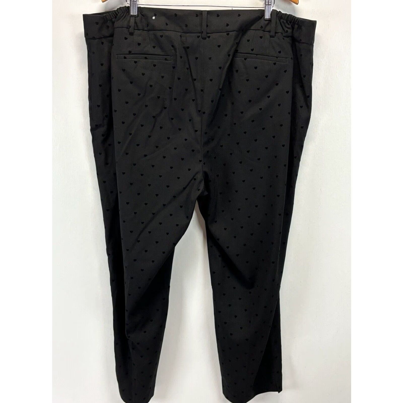 Talbots NEW! Talbots Black Dress Pants 24W Plus Velvet Hearts Valentines Day Hampshire Size 42" / US 20 - 3 Thumbnail