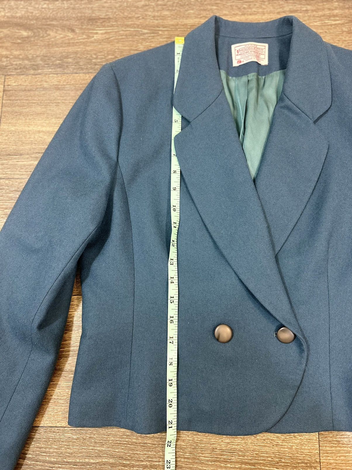 Pendleton Pendleton Women Green Pure Virgin Wool Blazer Jacket Sz 12 Size XL / US 12-14 / IT 48-50 - 7 Thumbnail