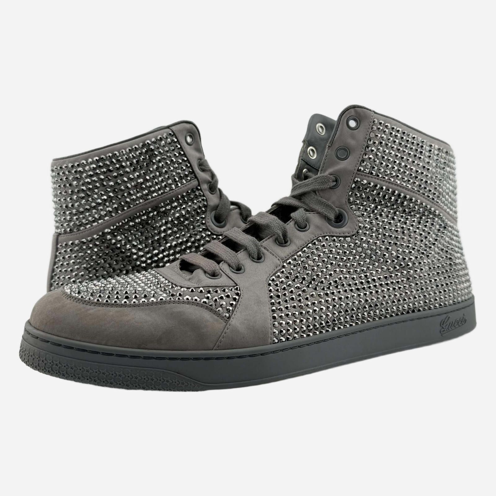 Gucci Gucci Grey Coda Rhinestone Sneaker 12UK Used No Box Size US 12.5 / EU 45-46 - 1 Thumbnail