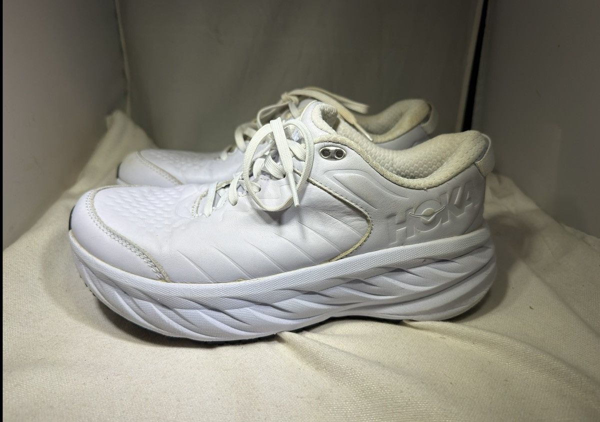 Hoka PreOwned Hoka Bondi SR Running Shoes Women's 9 White Leather Size US 9 / IT 39 - 1 Thumbnail