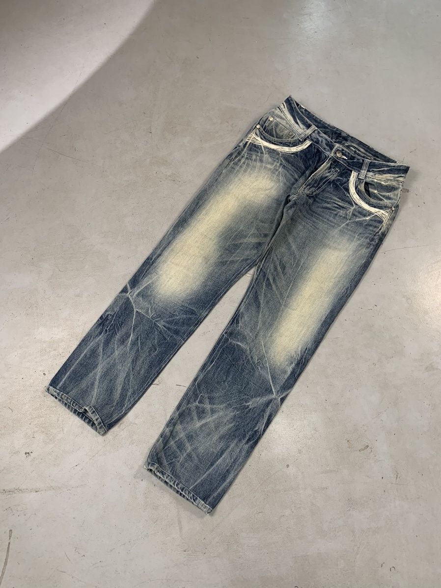 Japanese Brand Vintage Evisu inspired emboridered denim Size US 32 / EU 48 - 6 Thumbnail