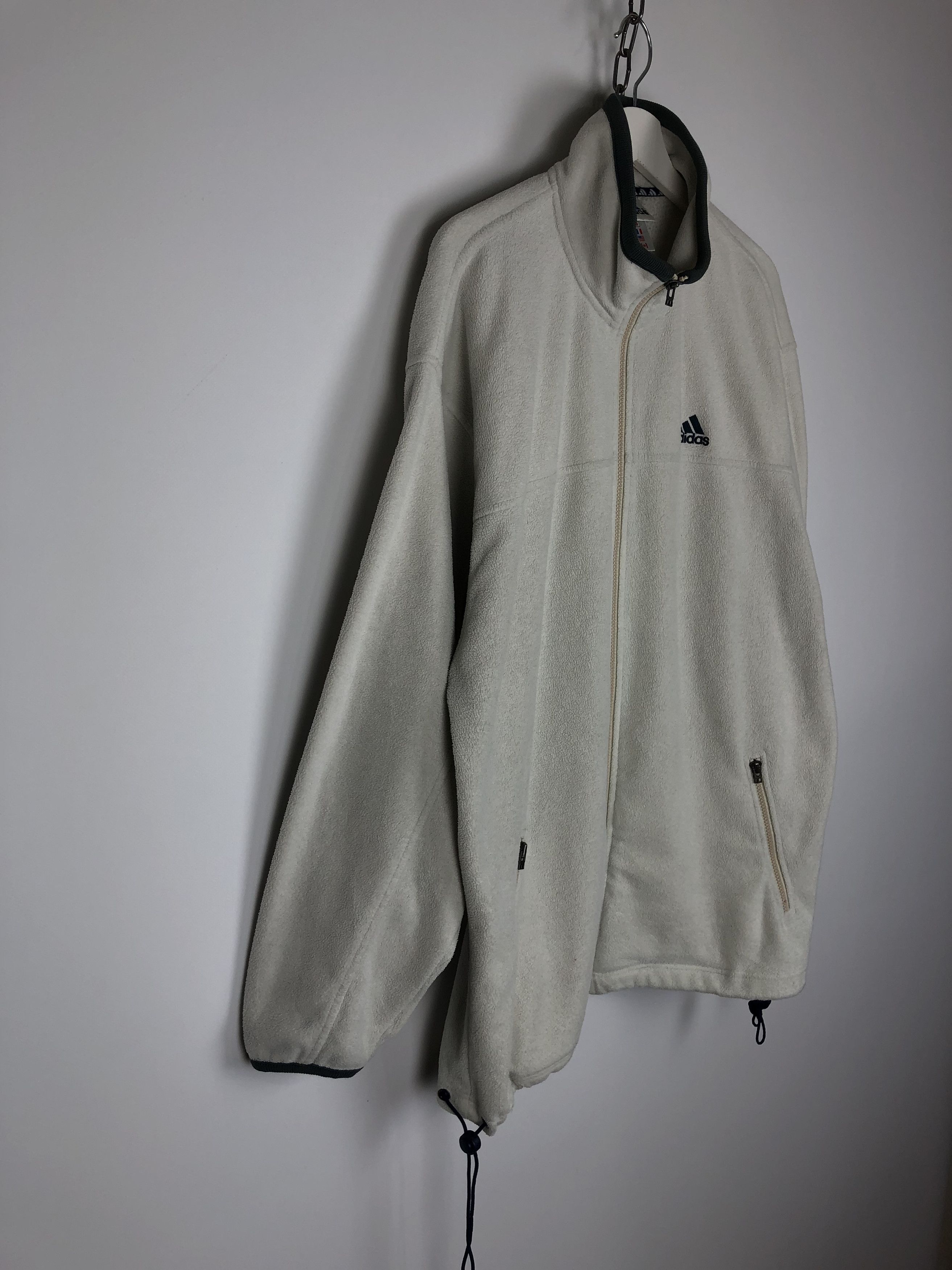 Adidas Adidas Vintage Fleece Jacket Full Zip White size M Size US M / EU 48-50 / 2 - 4 Thumbnail