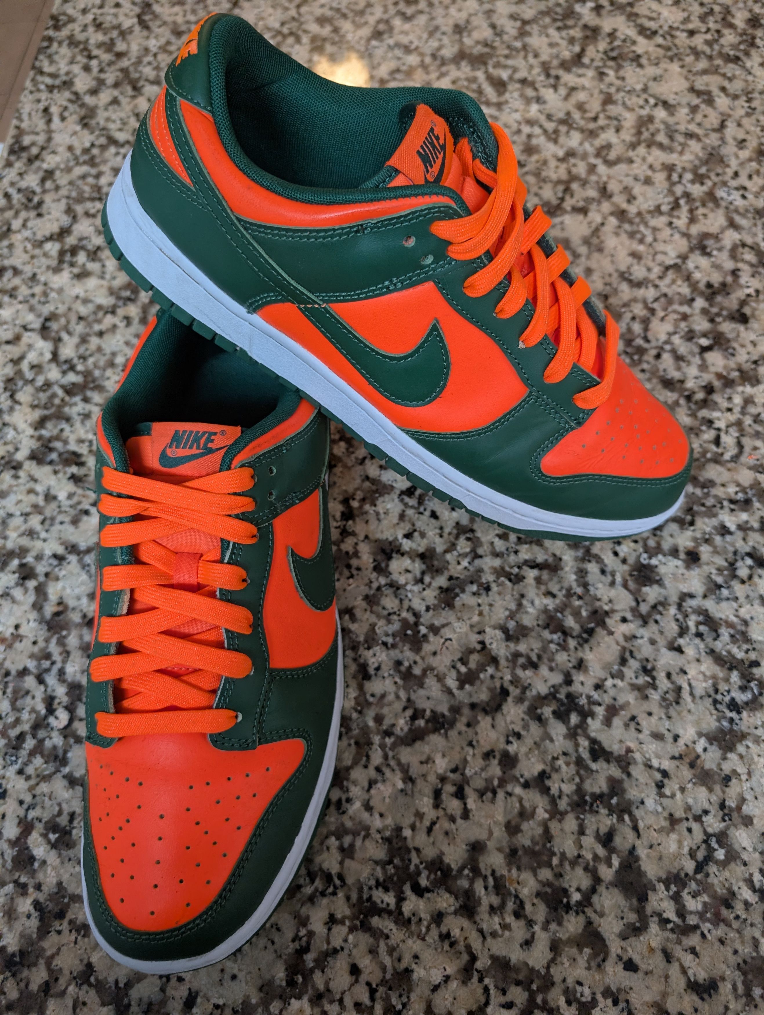 Nike Nike Dunk Low Retro " Miami Hurricanes " Size US 9.5 / EU 42-43 - 13 Thumbnail