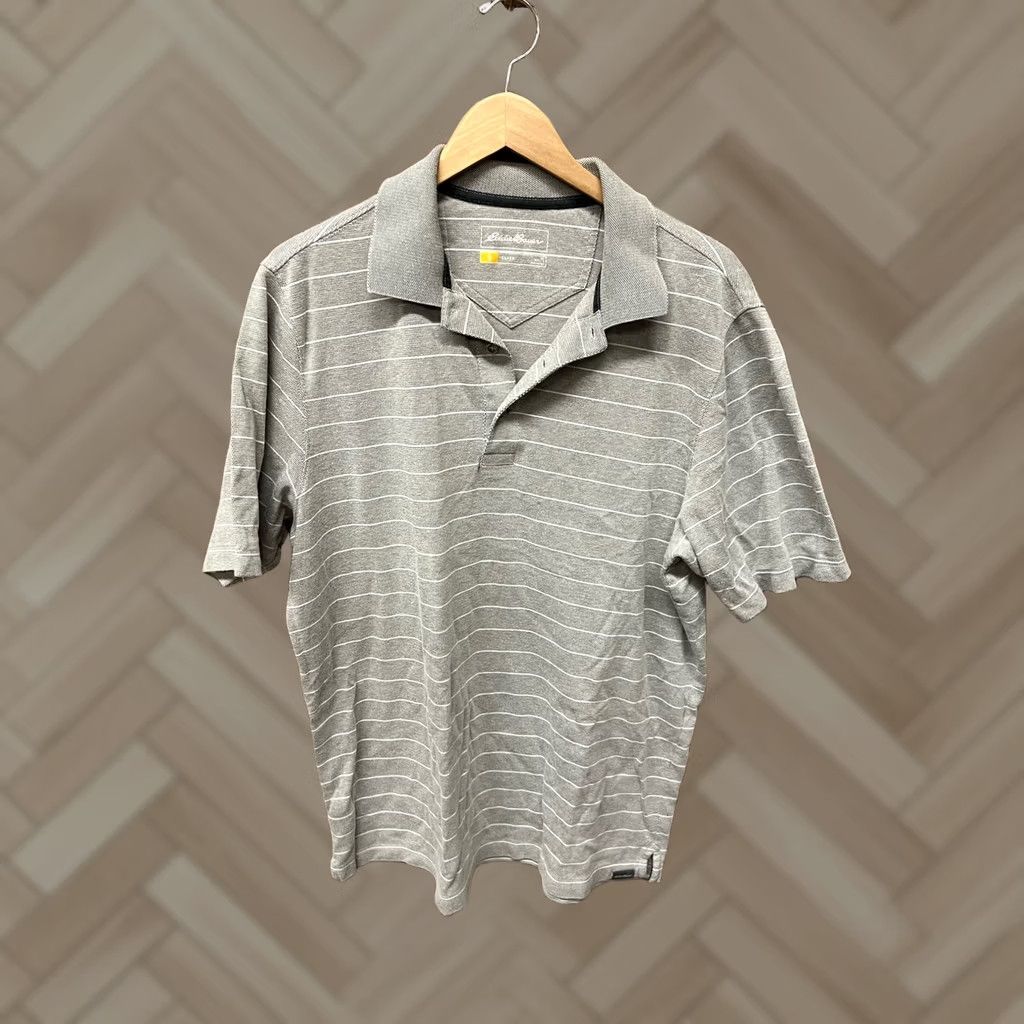 Eddie Bauer Eddie Bauer Polo Shirt Mens Large Tall Gray Travex Short Sleeve Zip Pocket Size US L / EU 52-54 / 3 - 1 Thumbnail