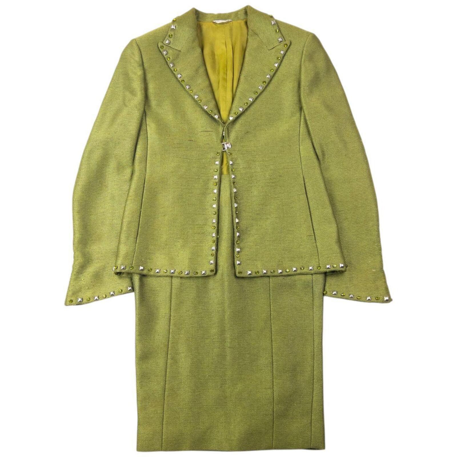 Versace Vintage 90s Gianni Versace Jacket & Skirt Suit Set Size XS Size XS / US 0-2 / IT 36-38 - 2 Thumbnail