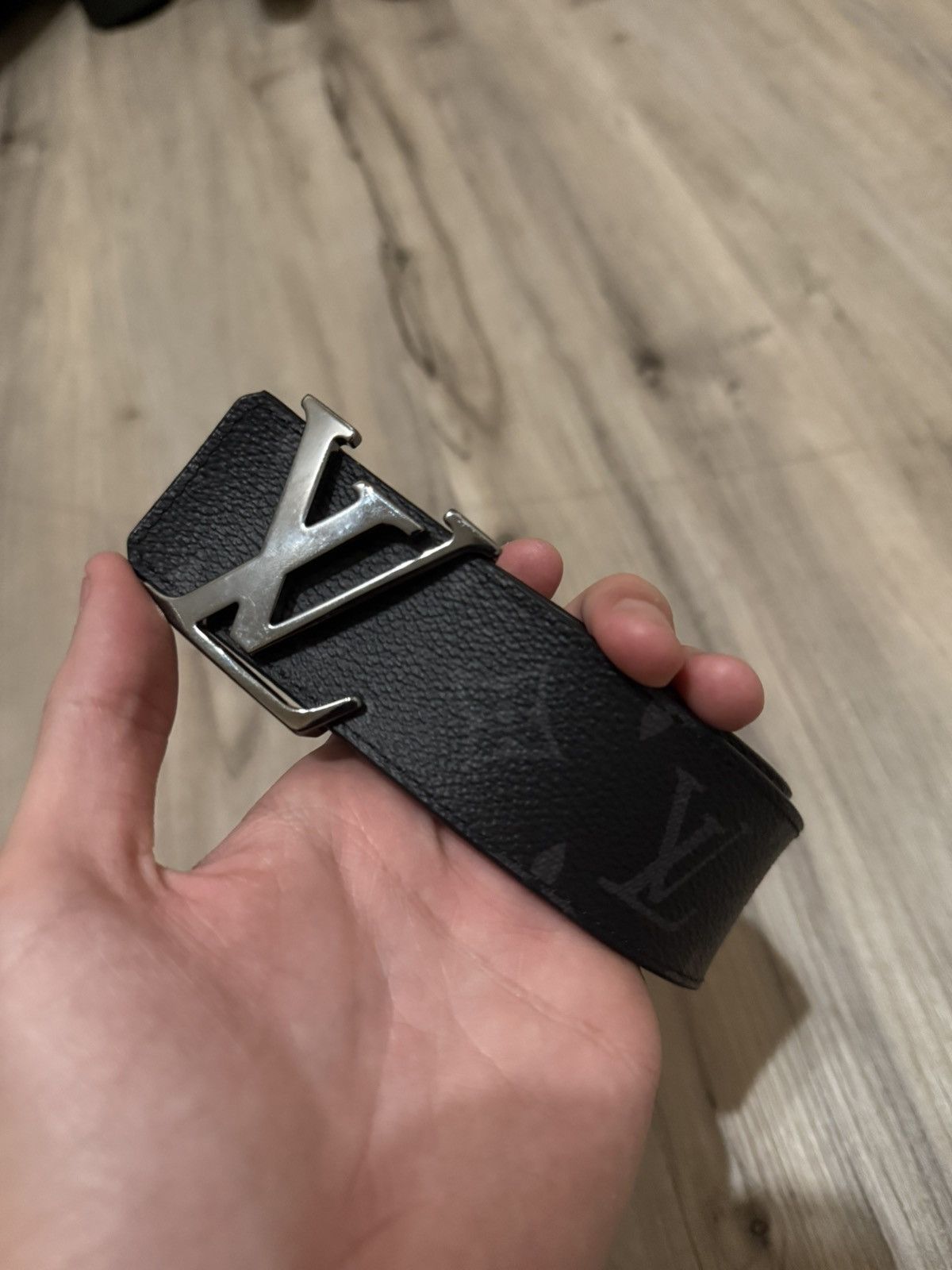 Louis Vuitton Black LV MonoGram Belt Size 34 - 1 Thumbnail