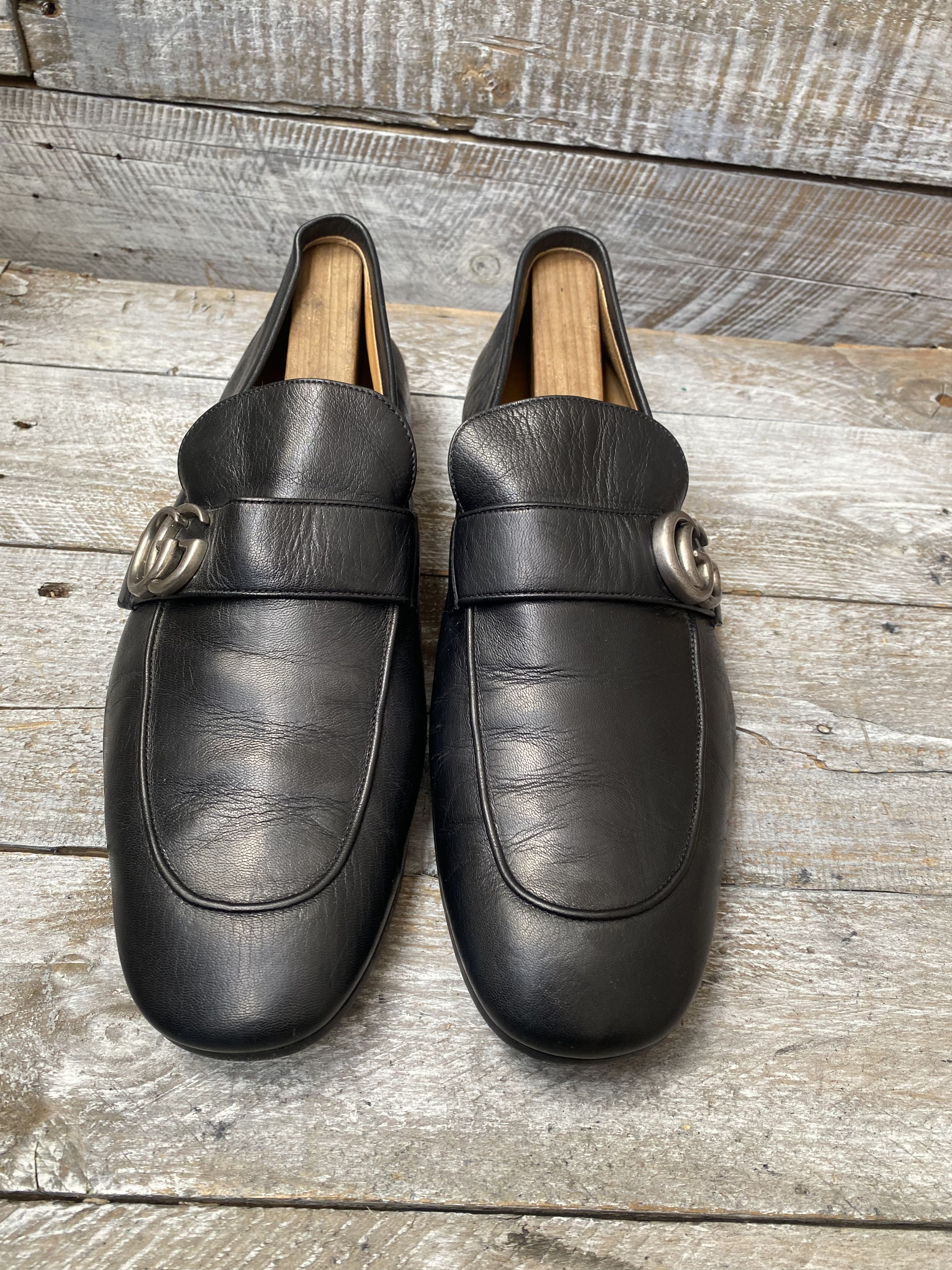 Gucci Gucci GG logo loafer horsebit black leather loafer uk 10 Size US 11 / EU 44 - 2 Thumbnail