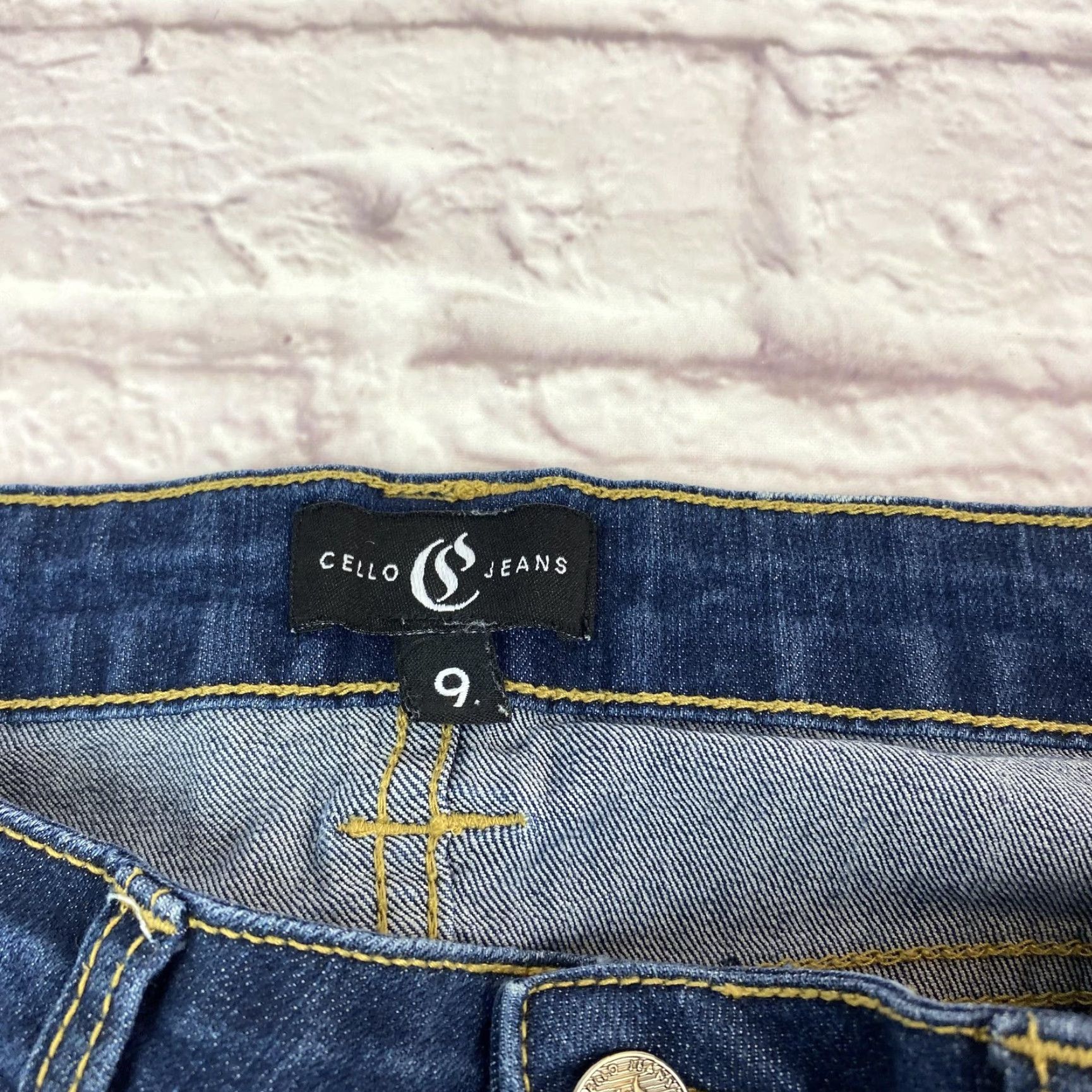 Denime Cello Jeans Womens 9 Blue Medium Wash Straight Leg Stretch Denim Classic Pants Size 30" / US 8 / IT 44 - 4 Thumbnail