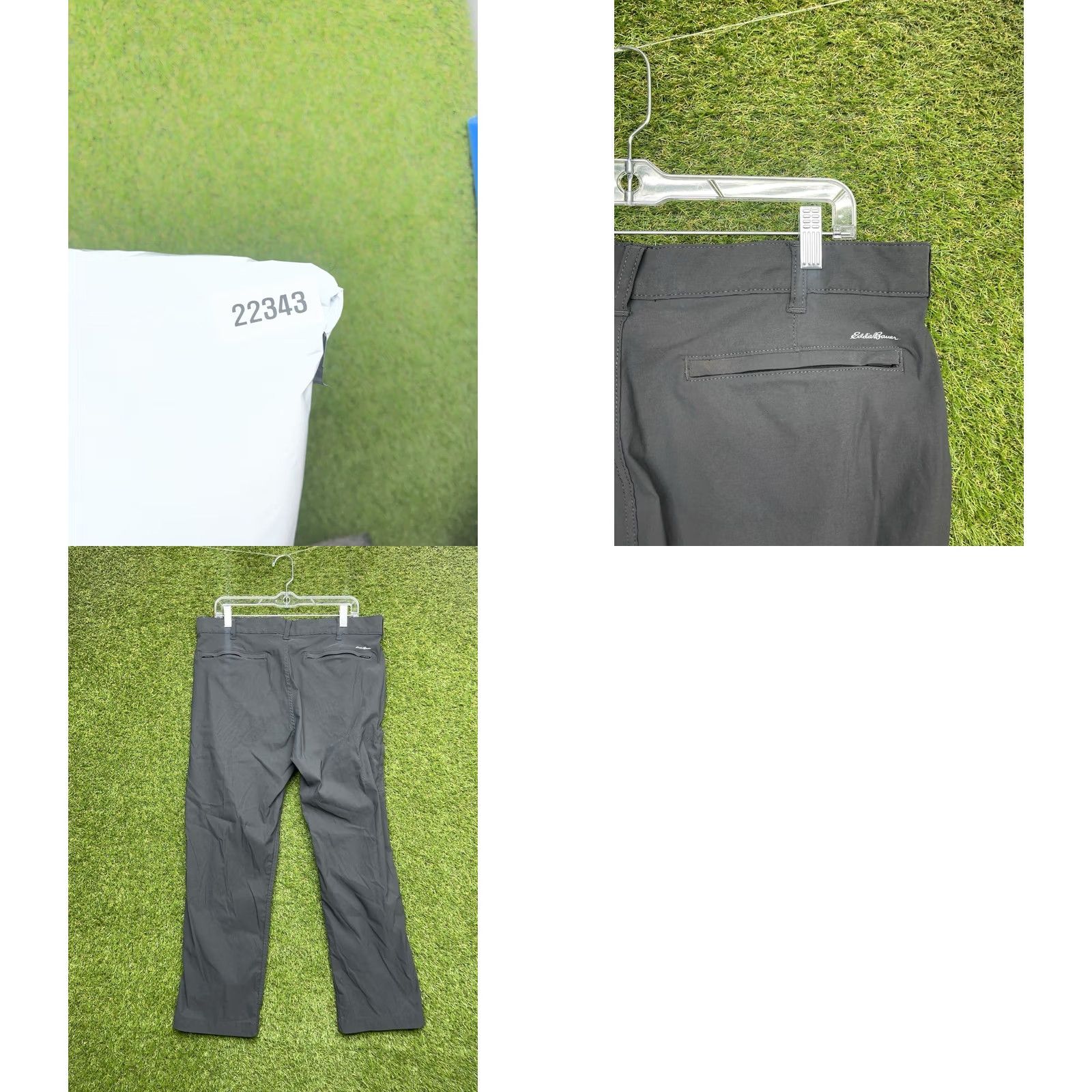 Eddie Bauer Eddie Bauer Travex Pants Mens 36x30 Horizon Guide Flex Black Chino Straight Regular Moisture Wicking Breathable 5-Pocket Logo Modern Travel Casual Size US 36 / EU 52 - 8 Thumbnail