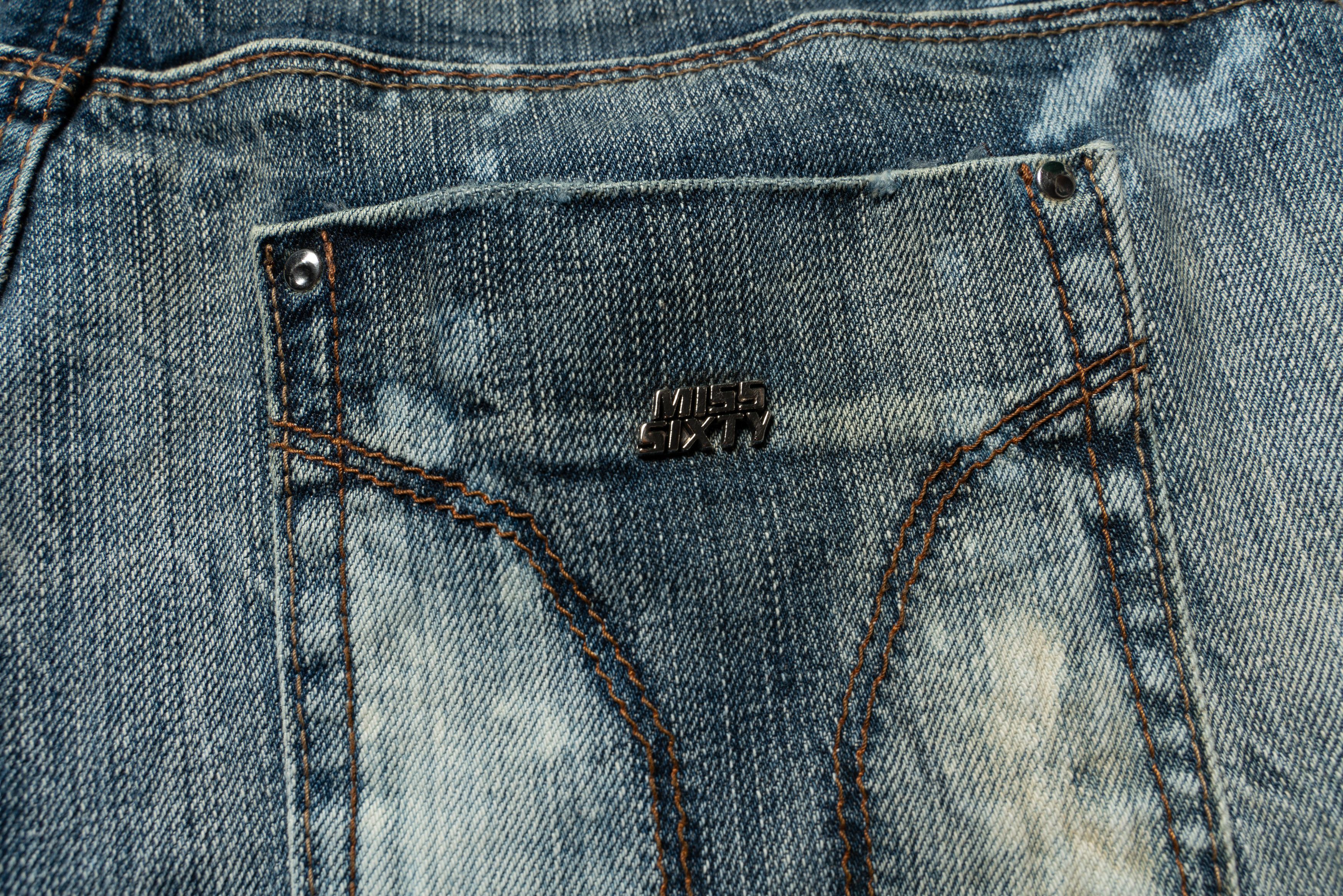 Miss Sixty 🔴 MISS SIXTY Nu-Metal Distressed Denim Jeans Y2K Size 31" - 19 Thumbnail