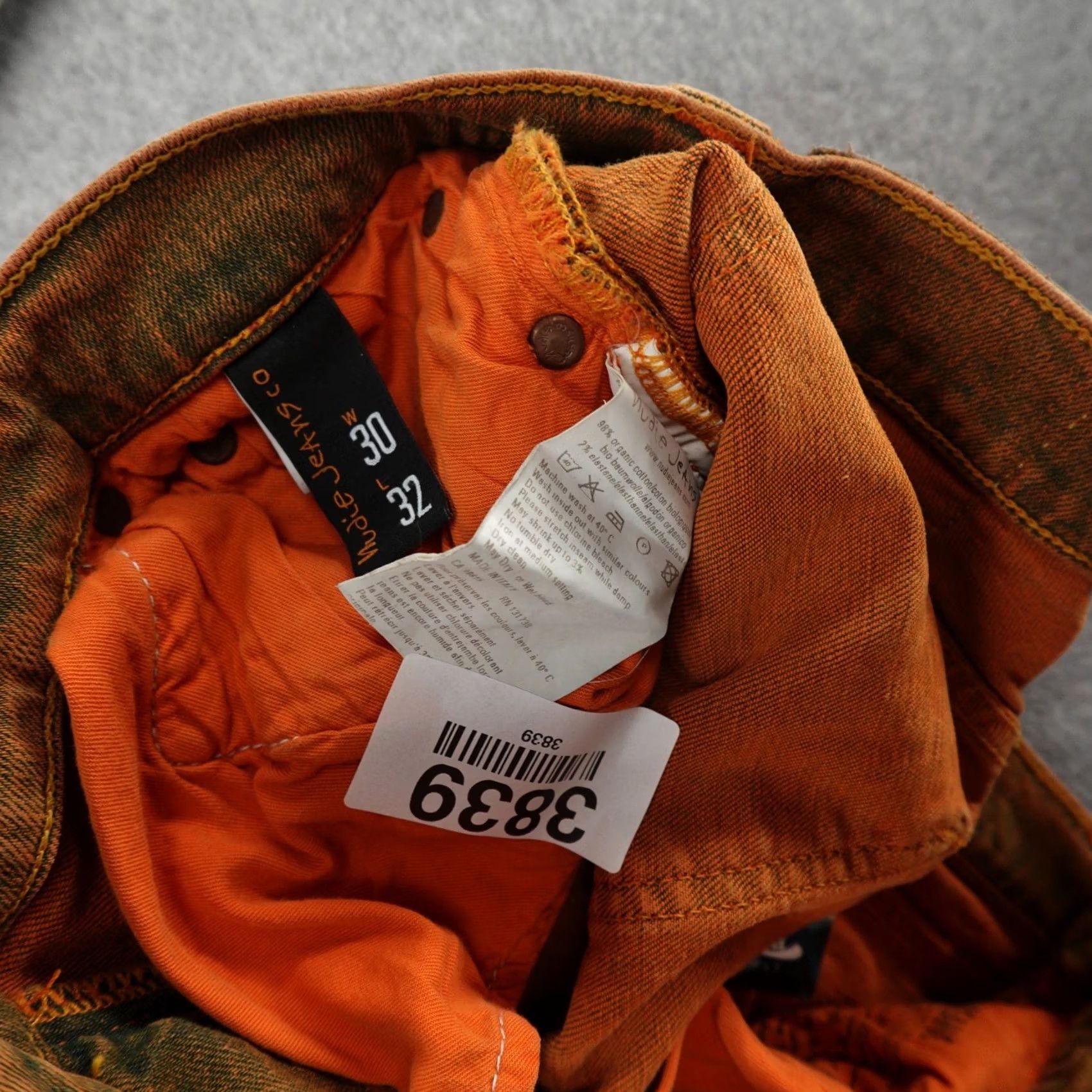 Nudie Jeans Nudie Jeans Co Jeans 30 (30X32) Orange Slim 5-Pocket Logo Mens Boys Ladies Womens Size US 30 / EU 46 - 4 Thumbnail
