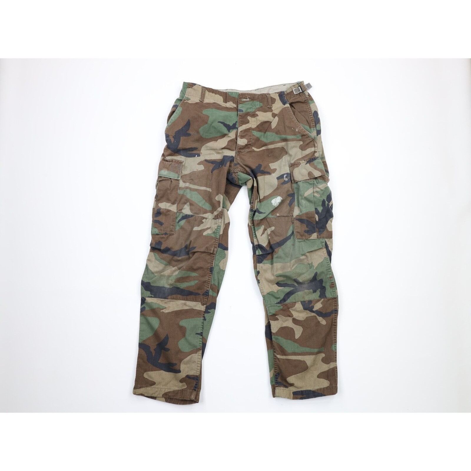 Vintage Vintage 80s Thrashed Military Camouflage Cargo Pants Size US 30 / EU 46 - 1 Thumbnail