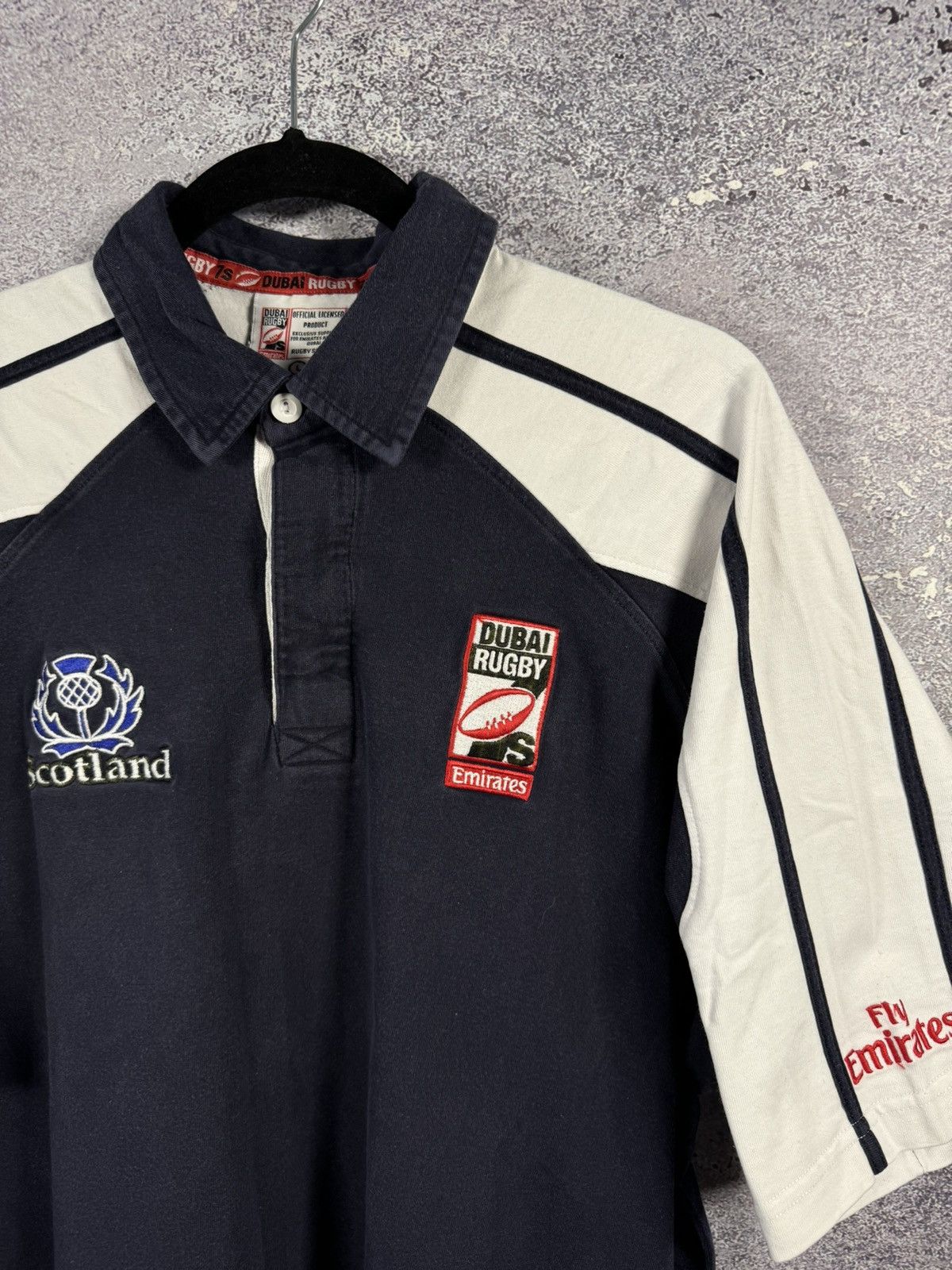 Vintage Matchworn Vintage Scotland Dubai Rugby #7 Jersey Large Size US L / EU 52-54 / 3 - 6 Thumbnail