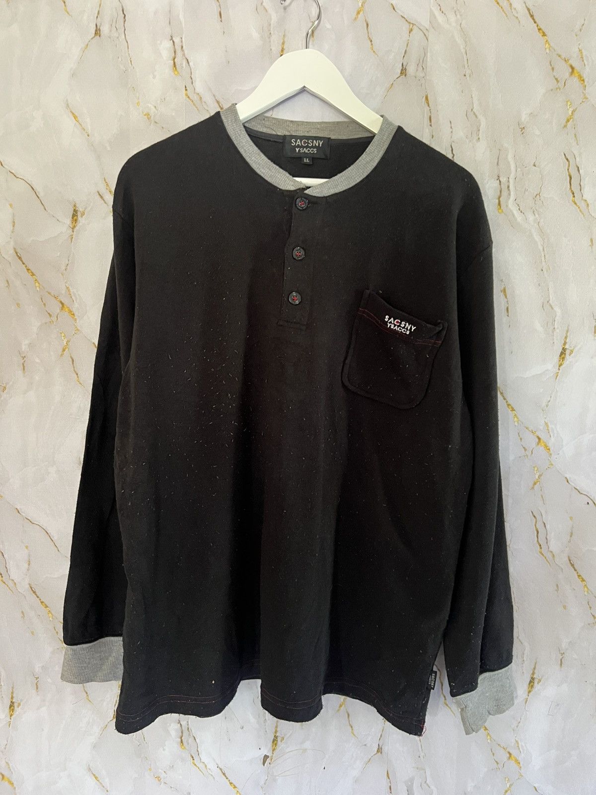 Yohji Yamamoto SACSNY Y’SACCS LONG SLEEVE T-SHIRT Size US XL / EU 56 / 4 - 1 Thumbnail