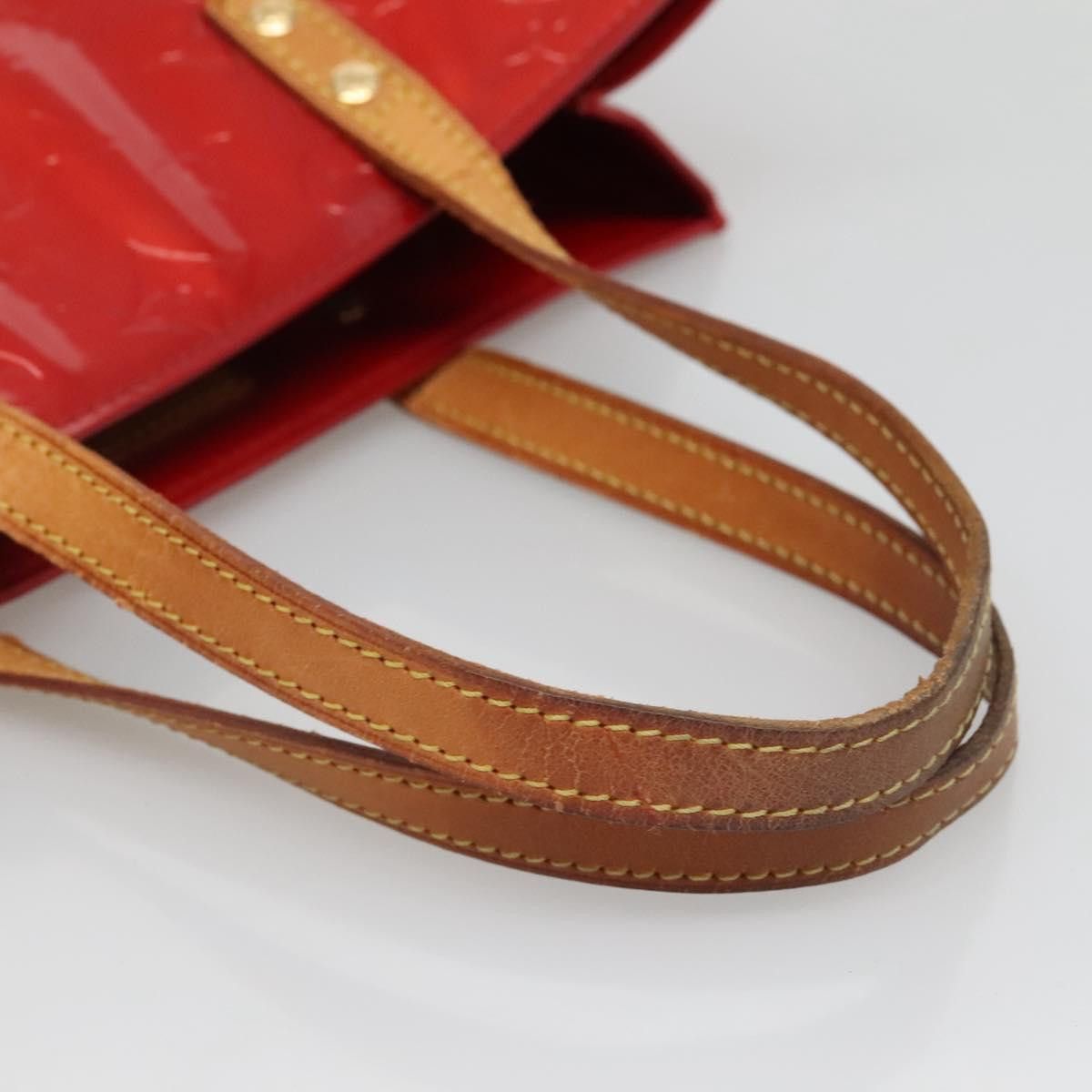 Louis Vuitton LOUIS VUITTON Monogram Vernis Reade MM Hand Bag Red Rouge Size ONE SIZE - 7 Thumbnail