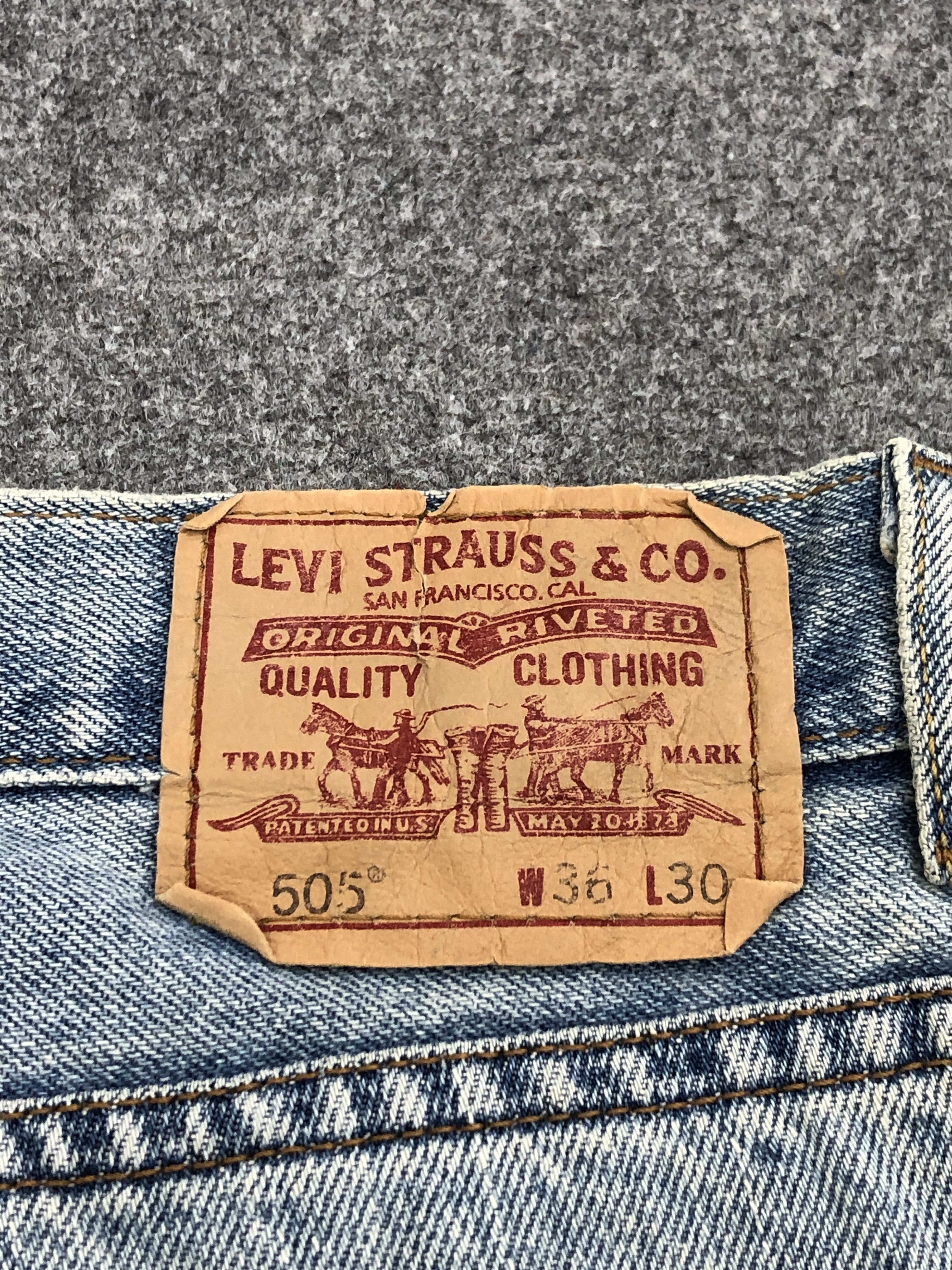 Levi's × Vintage Vintage Levis 505 Light Blue Washed Jeans Size US 36 / EU 52 - 5 Thumbnail