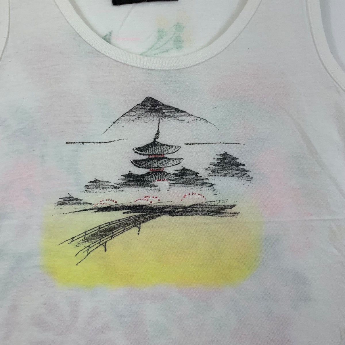 Zucca Vintage ZUCCA MADE IN JAPAN Floral Painting Cabane Tank Top Size XS / US 0-2 / IT 36-38 - 3 Thumbnail