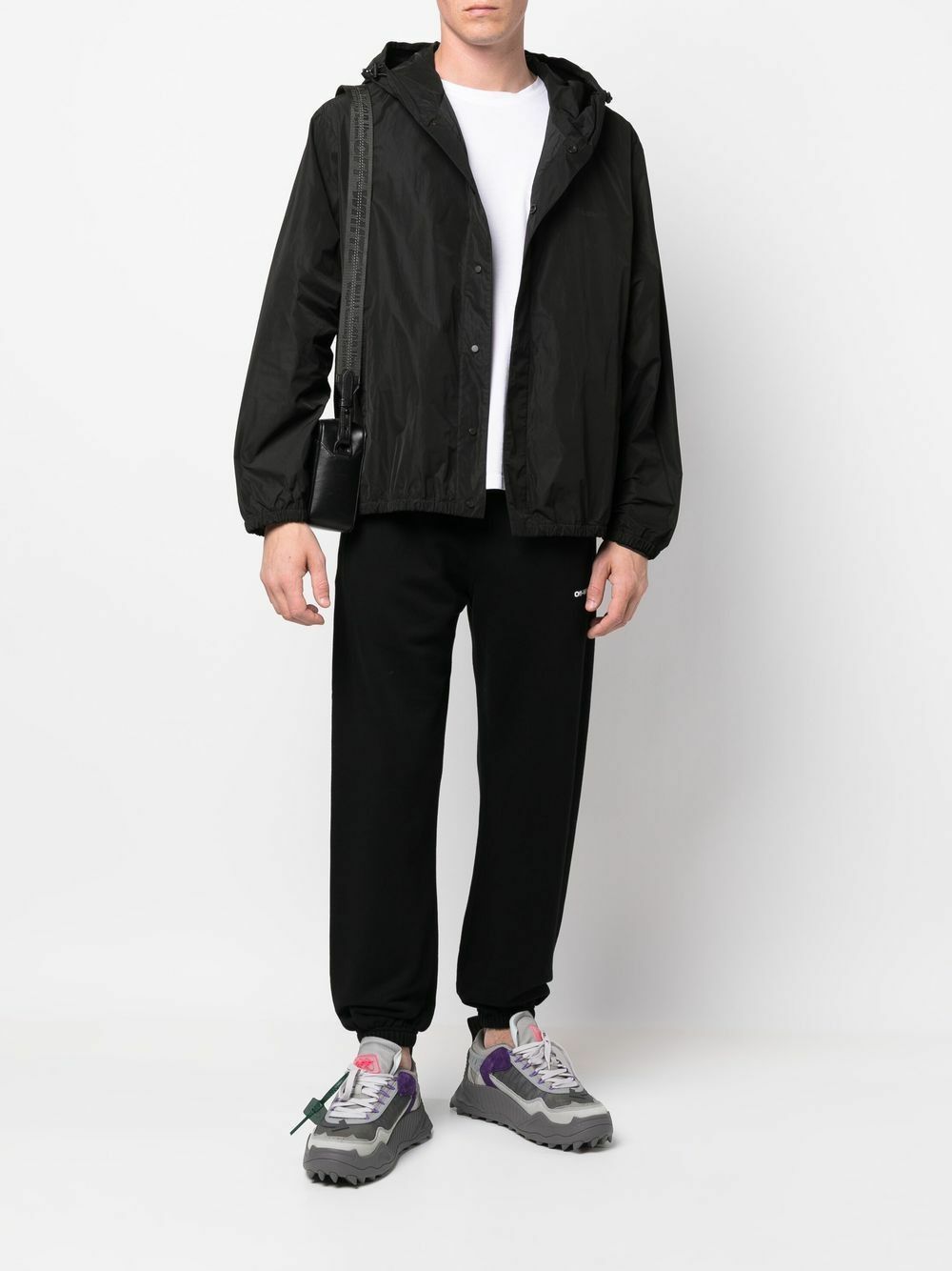 Off-White o1gr1nt1124 Wav Out Diag Short Sweatpant in Black Size US 36 / EU 52 - 4 Thumbnail