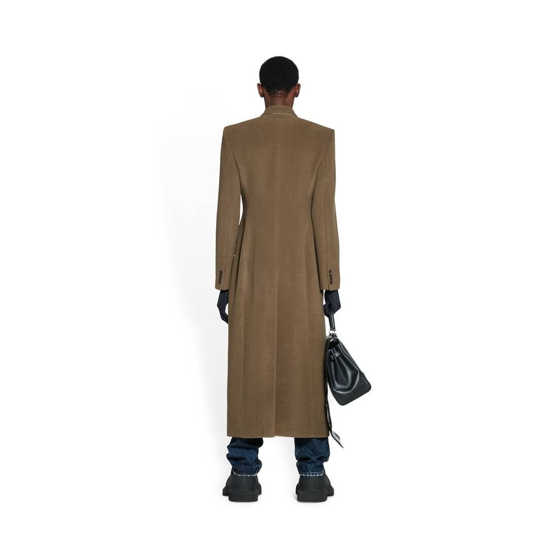 Balenciaga o1tr1nto0825 Hourglass Coat in Dark Beige Size US L / EU 52-54 / 3 - 4 Thumbnail