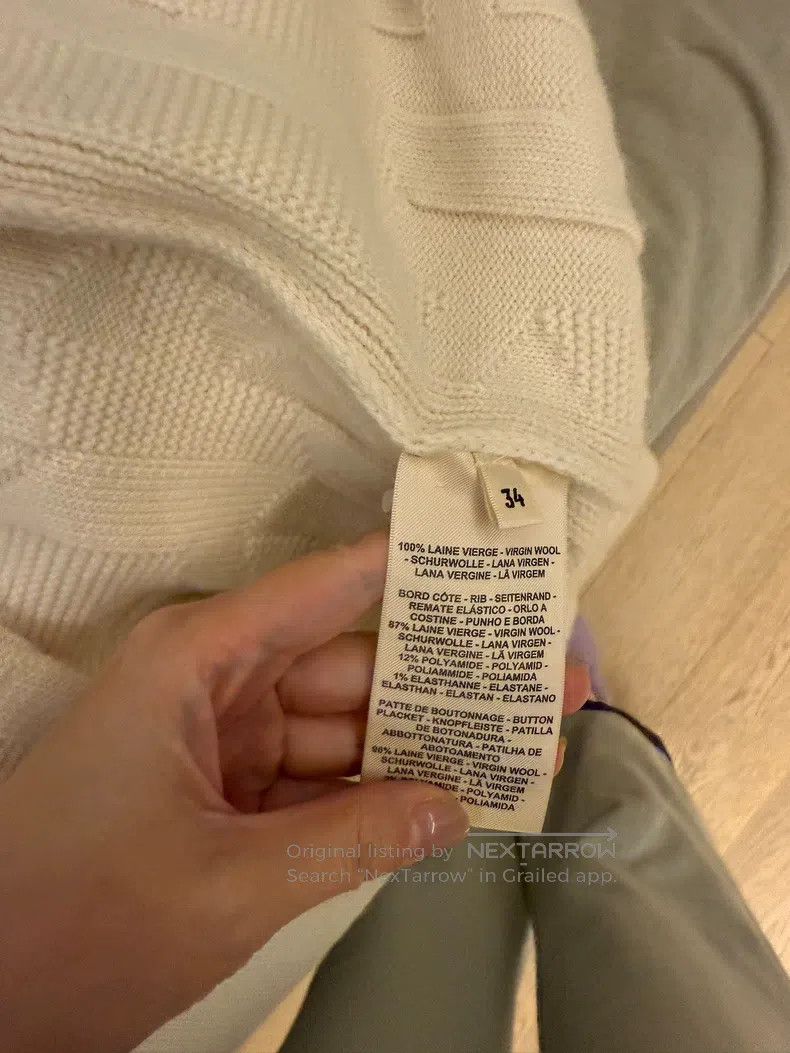 Hermes Hermes Women's cardigan in creamy white with classic H sha Size XXS / US 00 / IT 34 - 3 Thumbnail