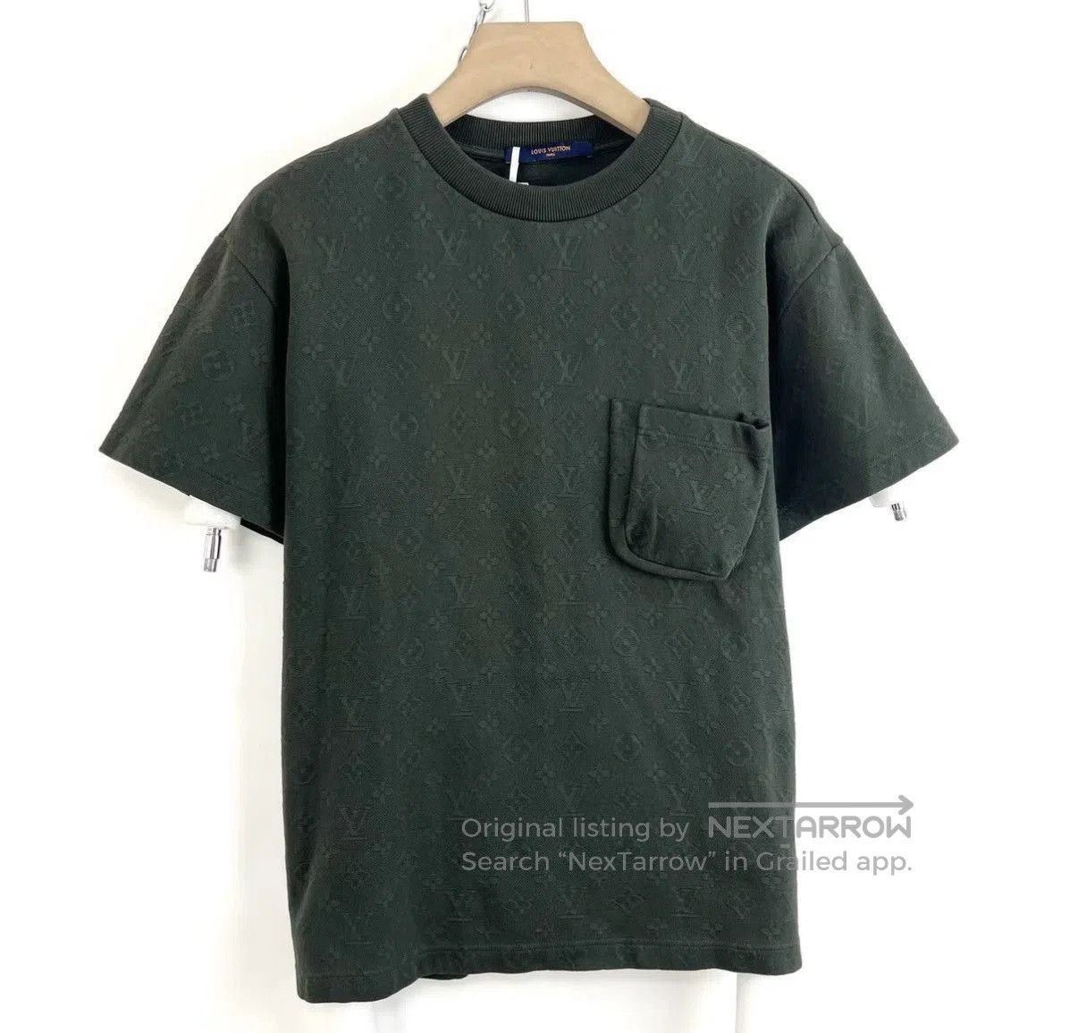 Louis Vuitton Green Patterned Short-Sleeve Shirt with Pocket. Size US XS / EU 42 / 0 - 1 Thumbnail