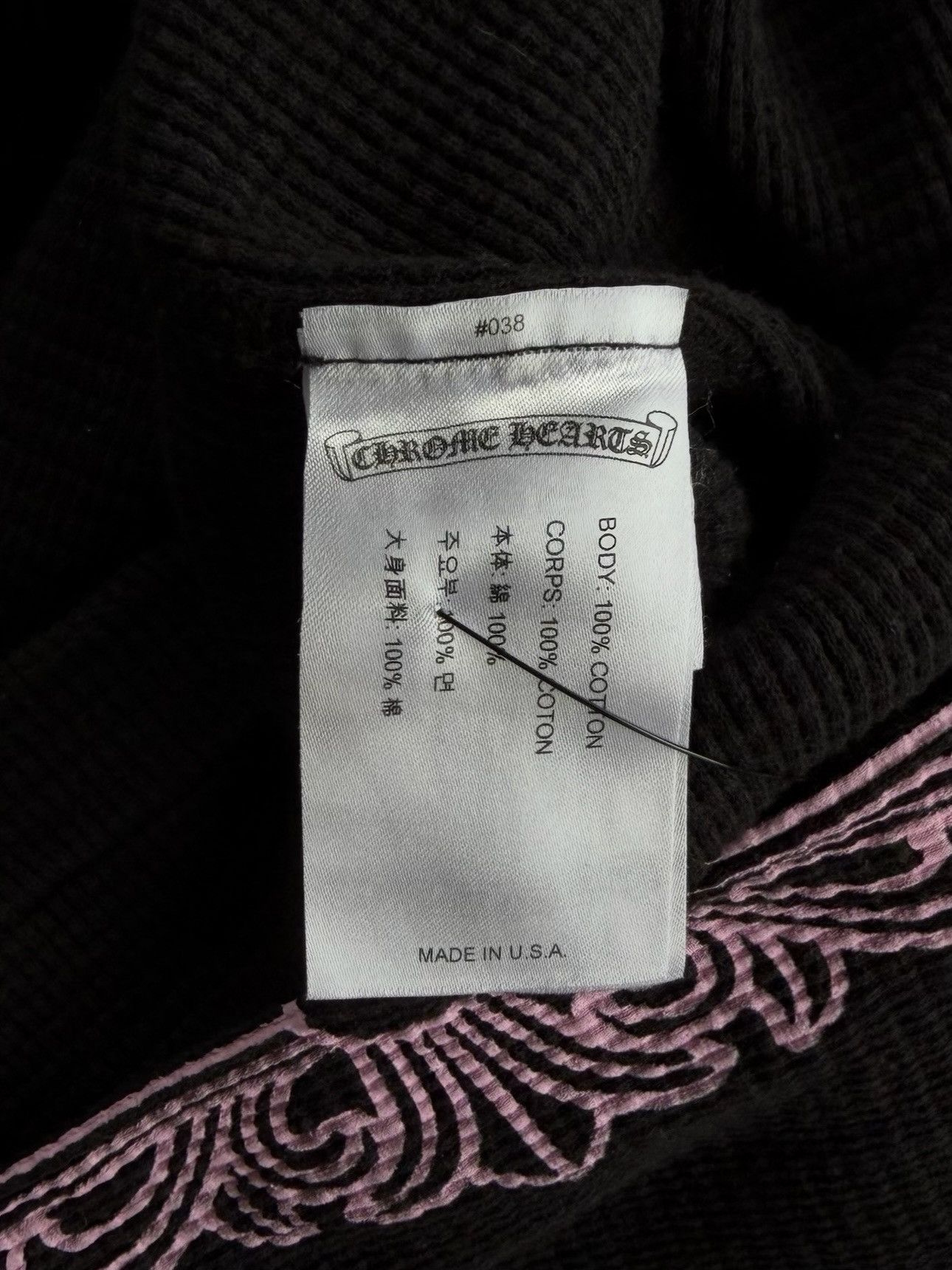 Chrome Hearts Chrome Hearts Matty Boy Black Pink Thermal Size US L / EU 52-54 / 3 - 6 Thumbnail