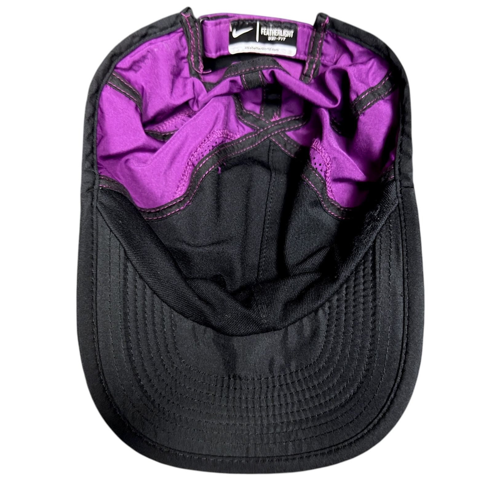 Nike Nike Featherlight Dri-FIT Running Cap Hat Purple Black Size ONE SIZE - 6 Thumbnail