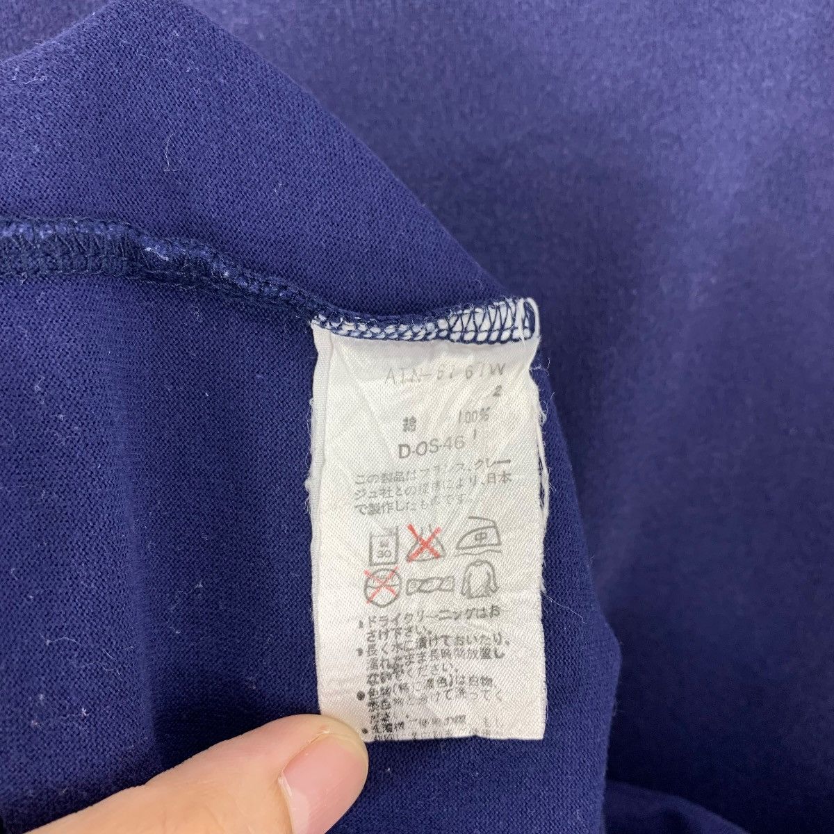 Courreges × Vintage Vintage COURREGES printed spellout logo navy blue tee Size US M / EU 48-50 / 2 - 9 Thumbnail