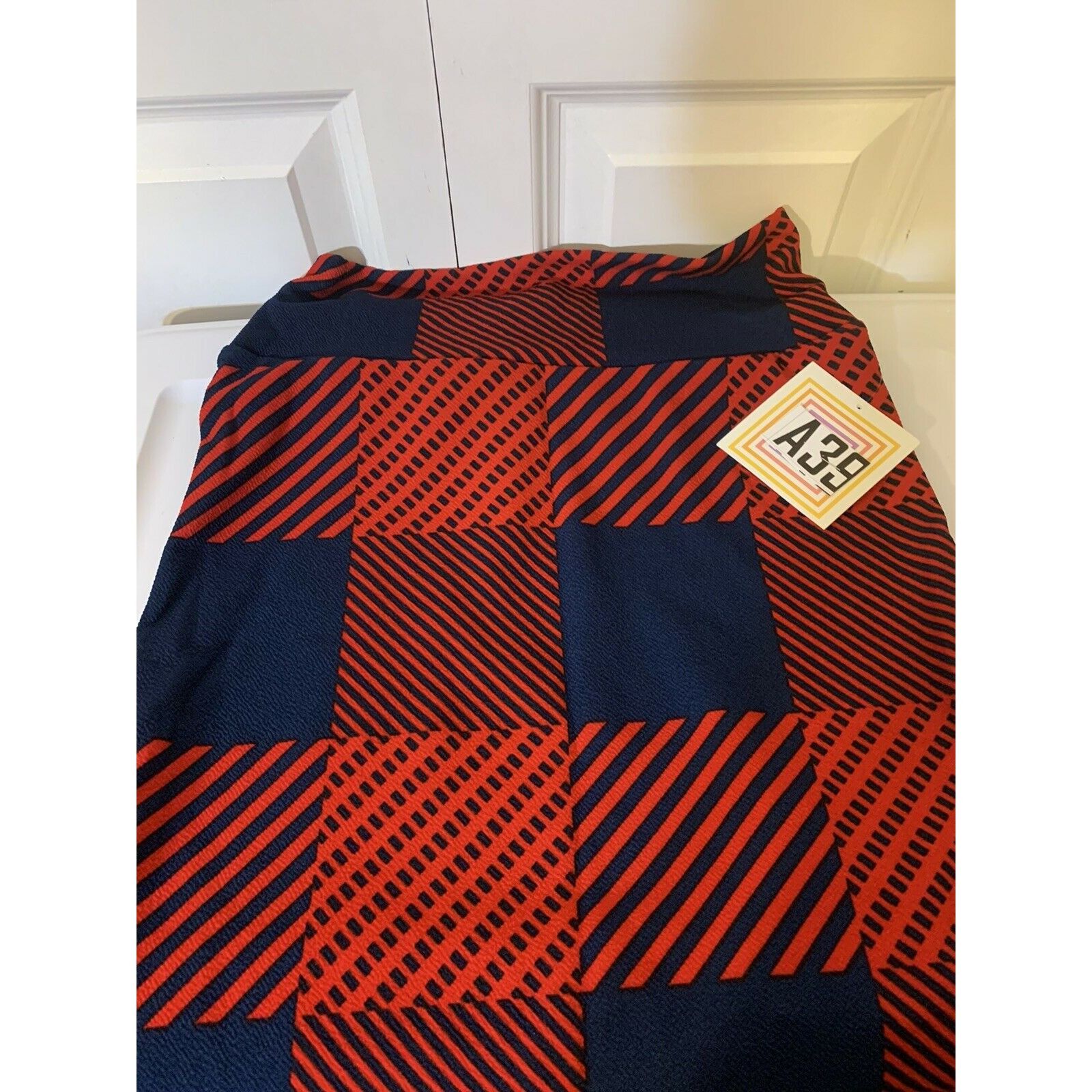 Other NEW Lularoe Women’s Sz S Cassie Red Blue Plaid Skirt Size 23" - 6 Thumbnail