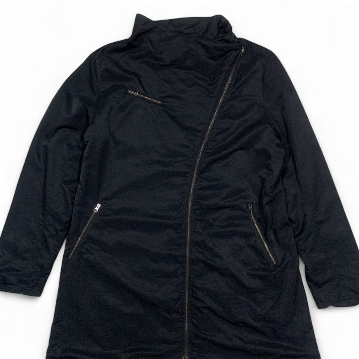 Eileen Fisher Eileen Fisher Asymmetric Zipper Fleece Lined Jacket Size L / US 10 / IT 46 - 2 Thumbnail