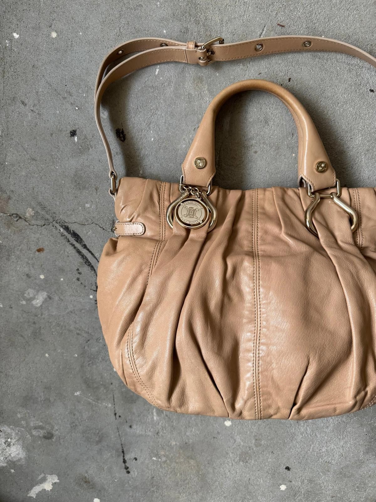 Celine Celine 2Way Leather Shoulder Bag Brown Size ONE SIZE - 2 Thumbnail