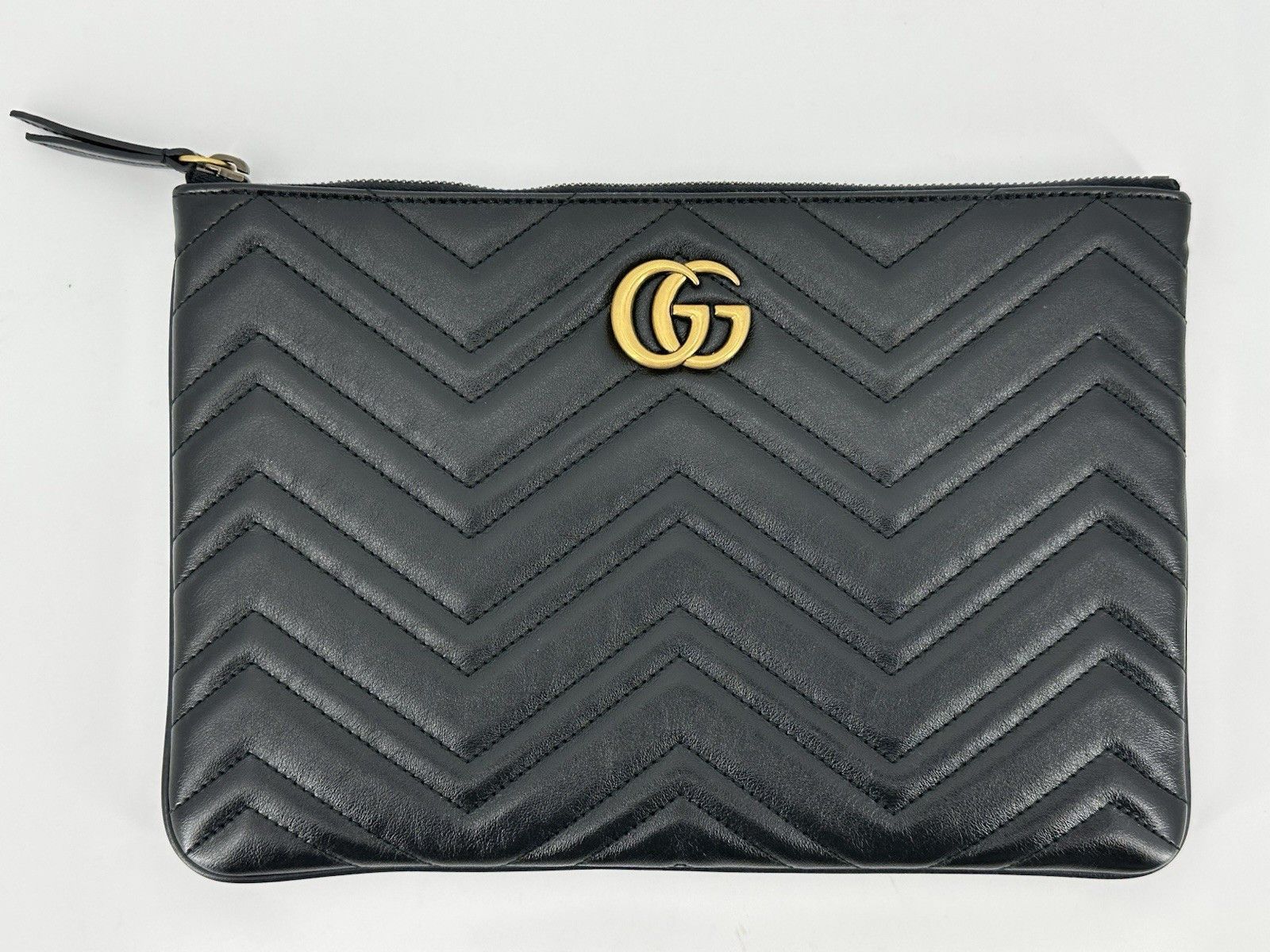 Gucci New Gucci Marmont Clutch Black Leather Size ONE SIZE - 6 Thumbnail