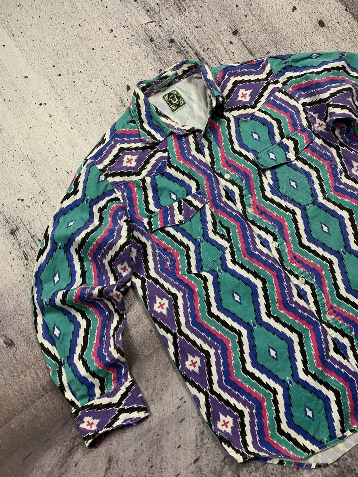 If Six Was Nine Mcintosh Seymour Shirt Vintage Aztek Style Rare Designer Size US M / EU 48-50 / 2 - 3 Thumbnail