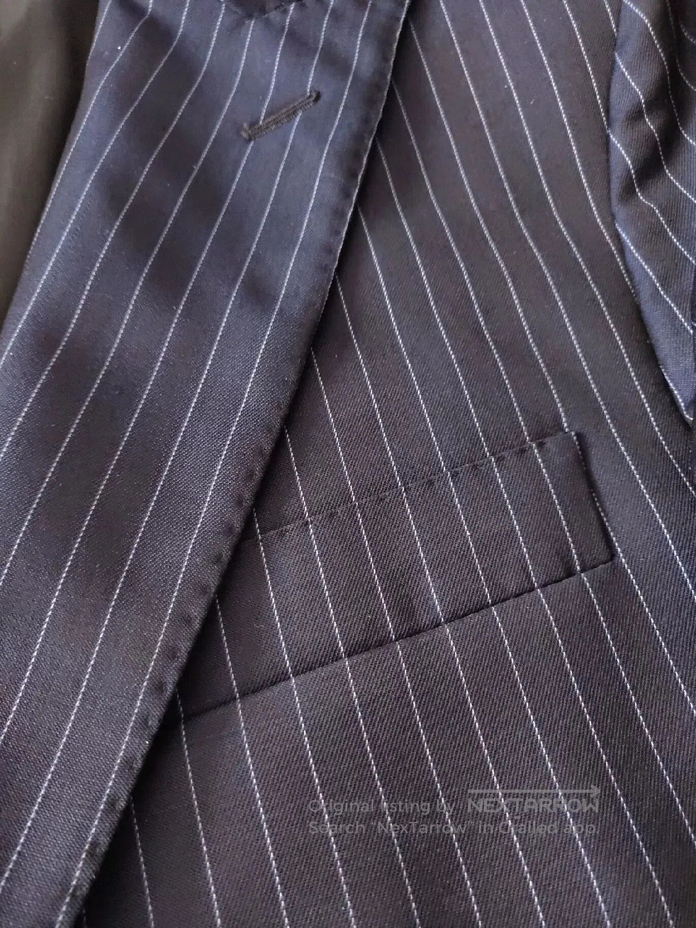 Boggi Italian Wool Blend Pinstripe Suit Jacket. Size US S / EU 44-46 / 1 - 5 Thumbnail