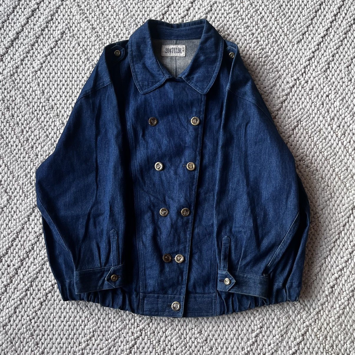 20471120 20471120 AW97 double breasted naval brass denim jacket hyoma Size US M / EU 48-50 / 2 - 1 Thumbnail