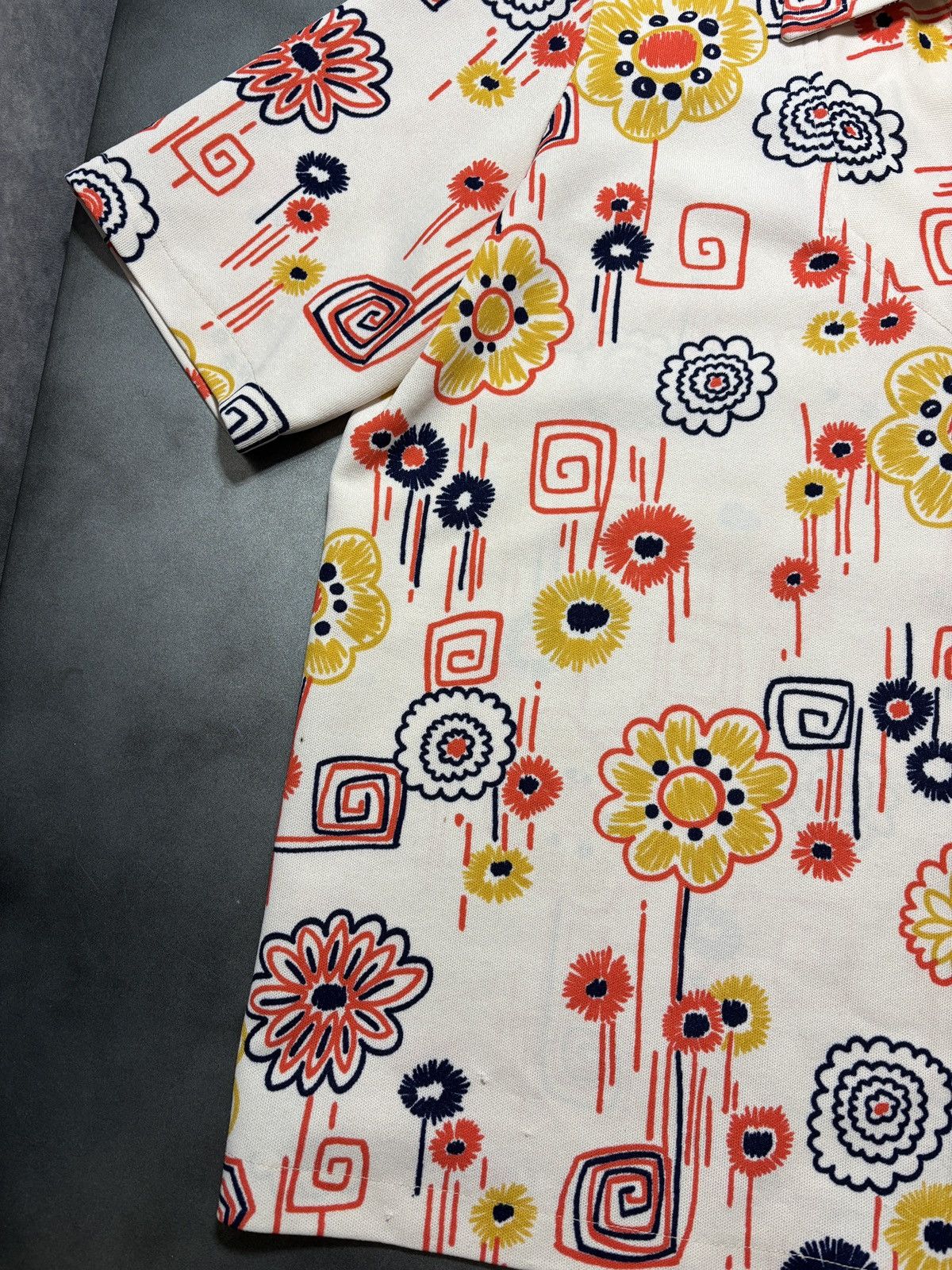 Vintage 1960s Shortsleeve Shirt True Vintage Polo 50s Floral MCM Size US M / EU 48-50 / 2 - 5 Thumbnail