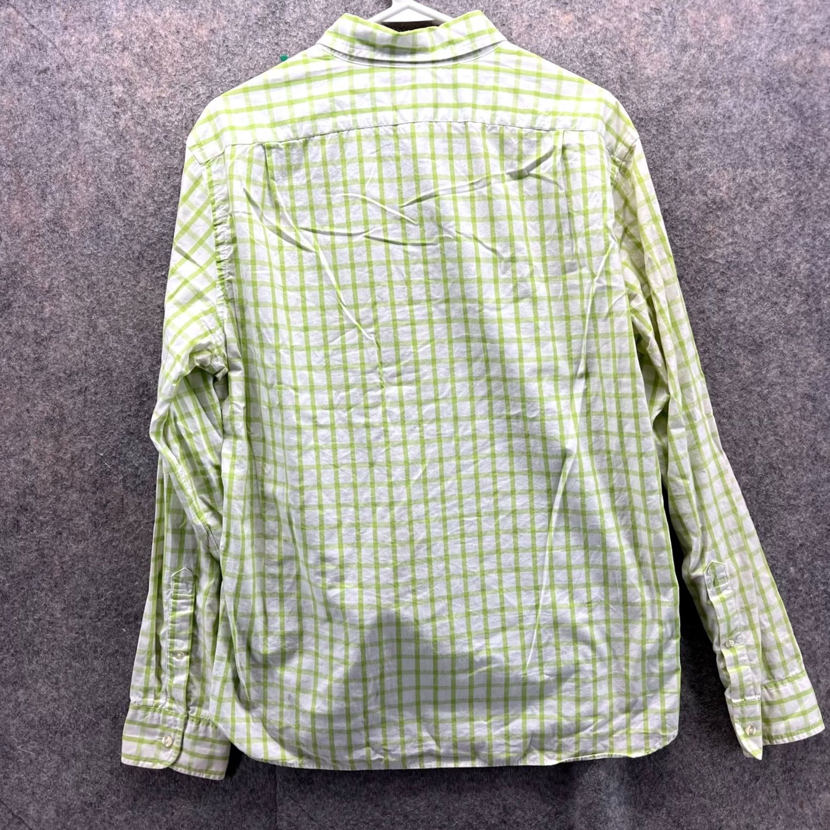 J.Crew J.CREW Shirt Men Large Green Check Button-Down Slim Vintage Casual Size US L / EU 52-54 / 3 - 2 Thumbnail