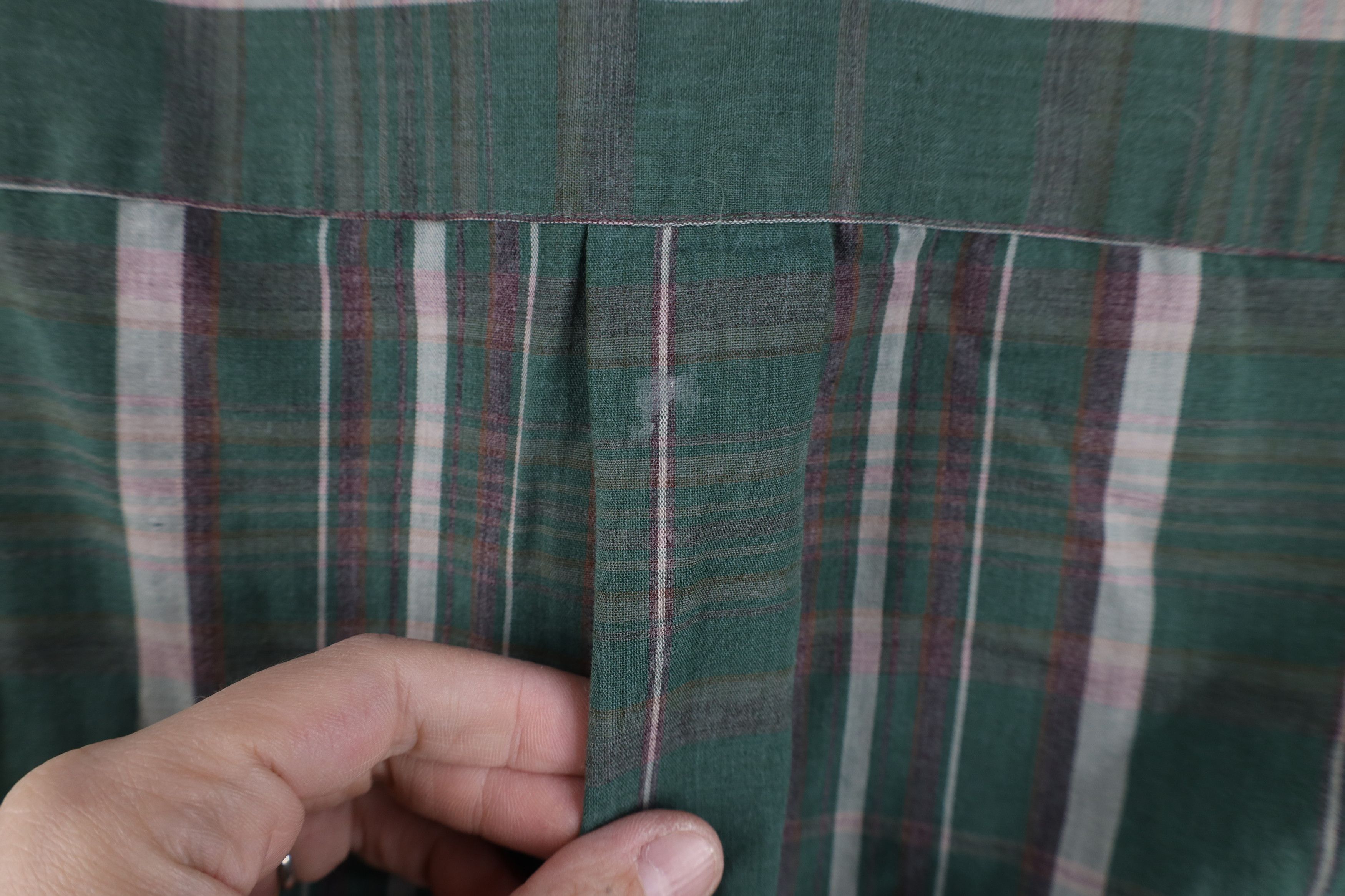 Vintage Vintage 90s Streetwear Collared Button Shirt Green Plaid Size US M / EU 48-50 / 2 - 9 Thumbnail