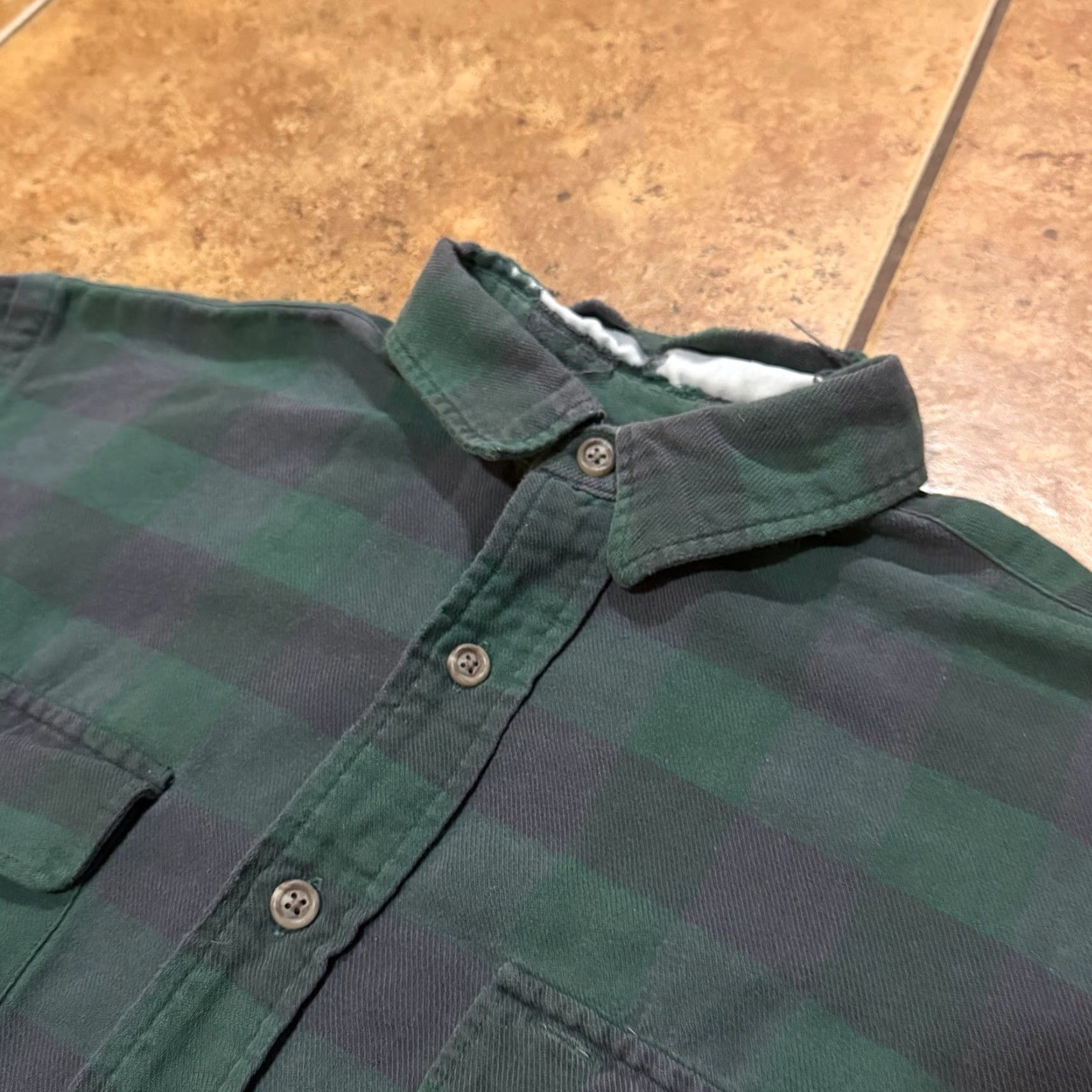 Ralph Lauren VTG Polo Country Ralph Lauren Shirt Men L Green Flannel Plaid Distressed Cotton Button-Up Pocketed Size US L / EU 52-54 / 3 - 3 Thumbnail