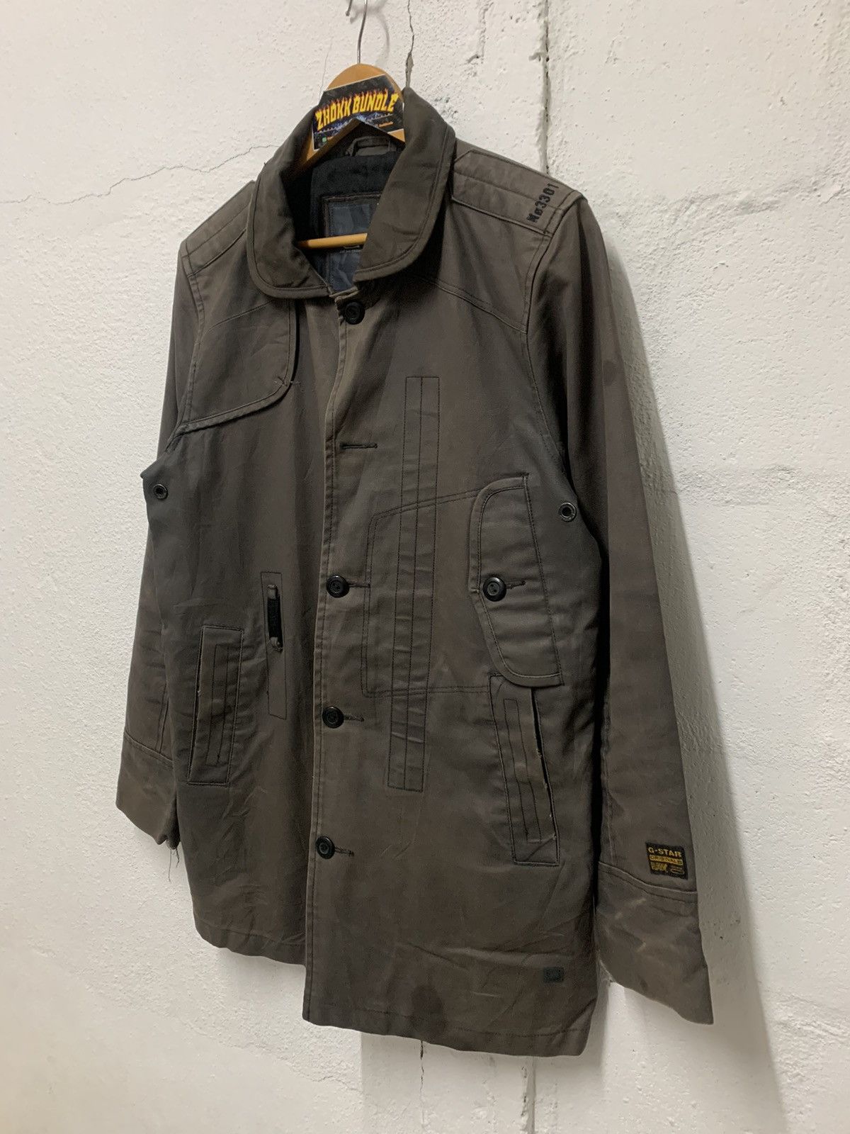 G-Star Vintage G Star Raw Distressed Tranch Jacket Coat Size US M / EU 48-50 / 2 - 3 Thumbnail